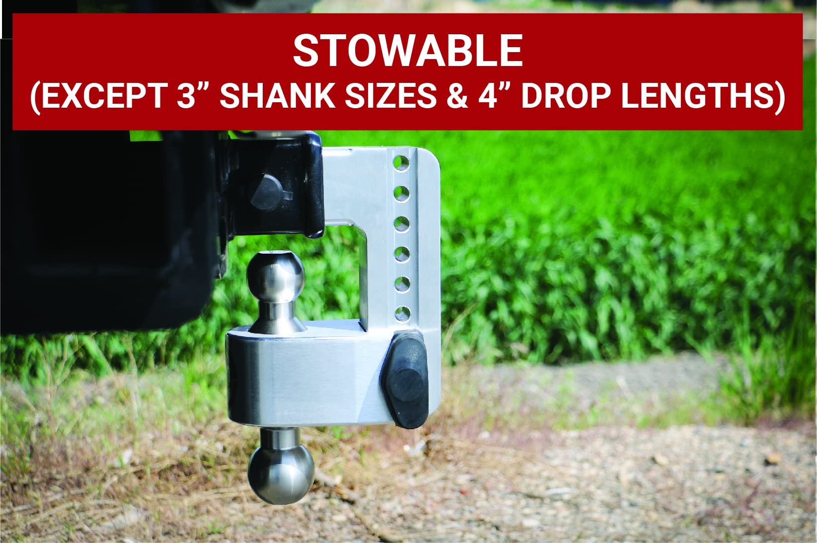 Weigh Safe Adjustable Trailer Hitch Ball Mount, 6'' Adjustable Drop Hitch For 2.5'' Receiver W/ 4 Pc Keyed Alike Lock Set, Heavy