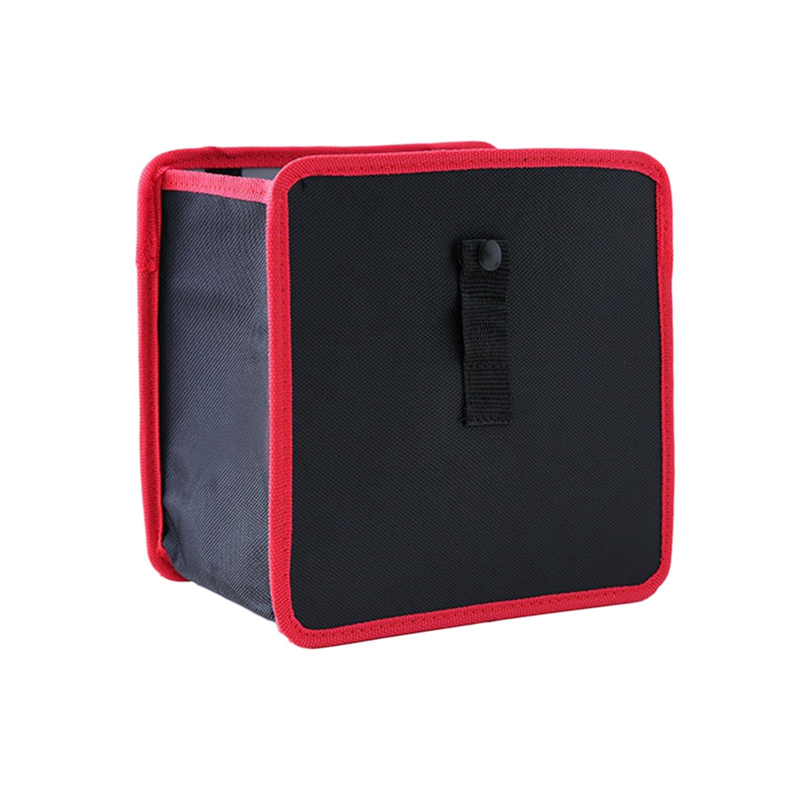 UJEAVETTE Foldable Car Trash Can Tear Resistant Multifunctional Automotive Garbage Bin Red