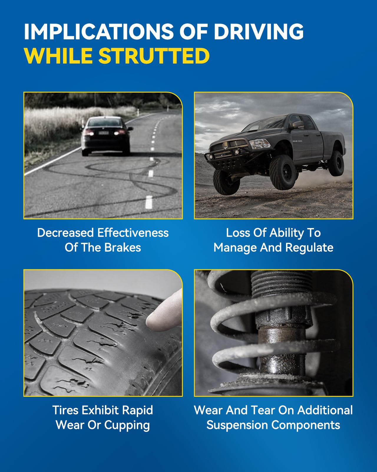 Philtop Front Struts For E-Lan-Tra 2011 2012 2013 2014 2015 2016, Shock Absorber Complete Suspension 172709+172708, Struts With