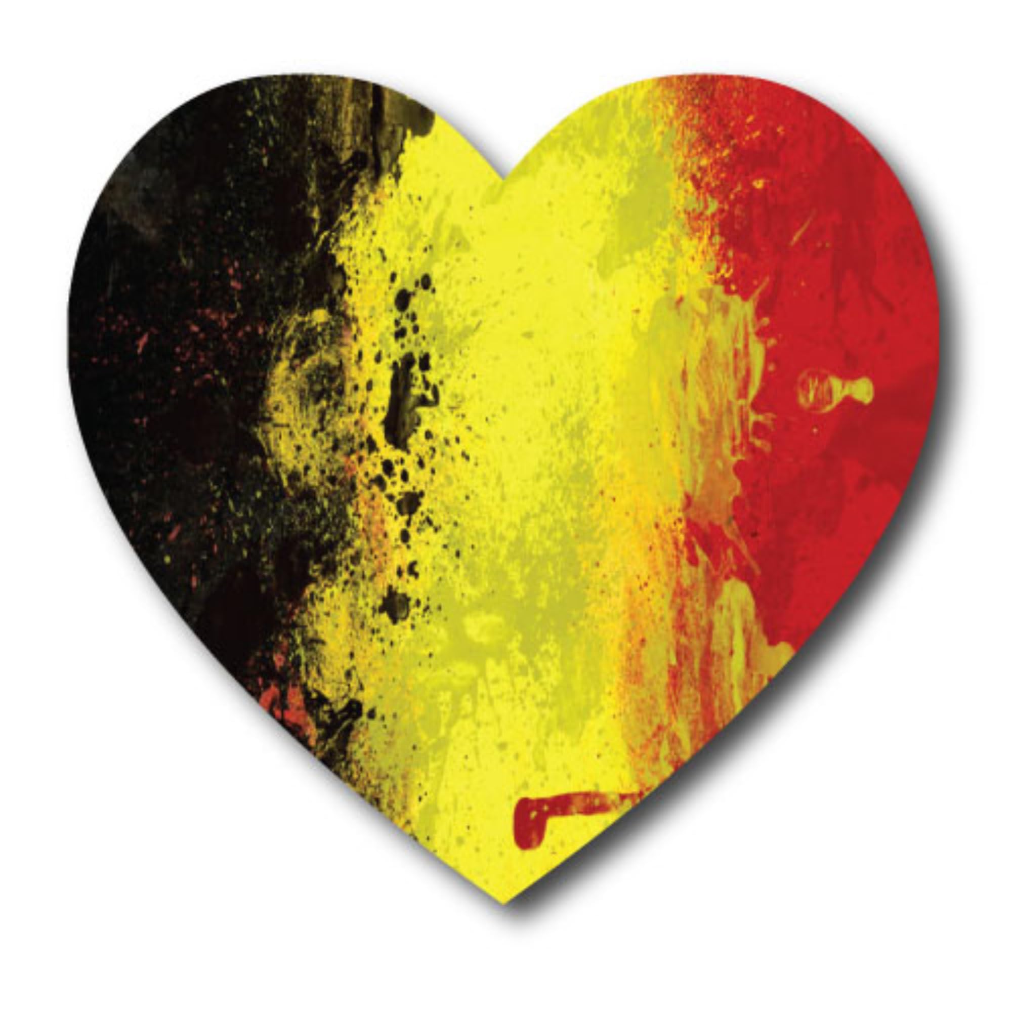 Magnet Me Up Belgium Belgian Brussels Flag Heart Magnet Decal, 5 Inches, Heavy Duty Automotive Magnet For Car Truck Suv, Sticks