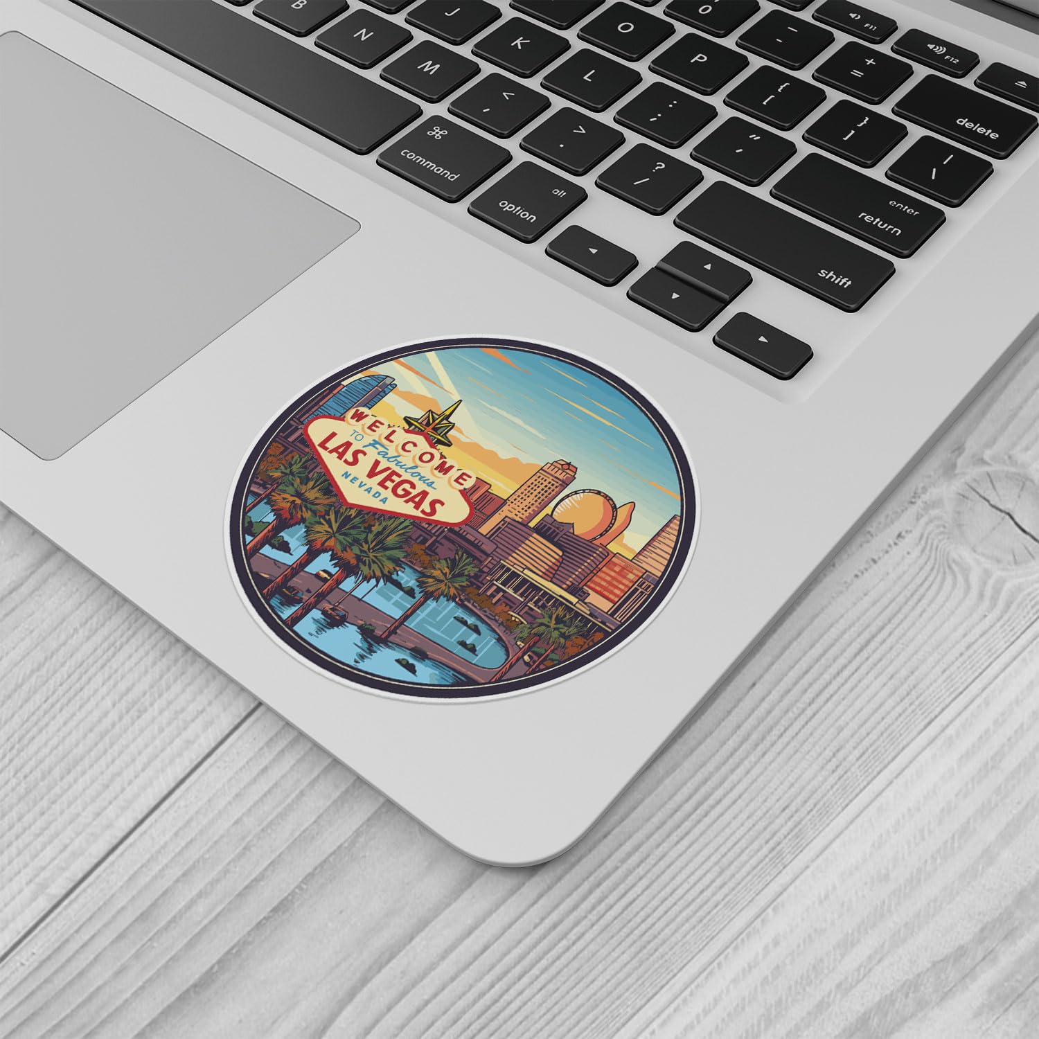 Las Vegas City Sticker - Waterproof Vinyl Decal for Car Bumper, Laptop, Water Bottle, Wall, and Window, Size - 3'' Longer Side