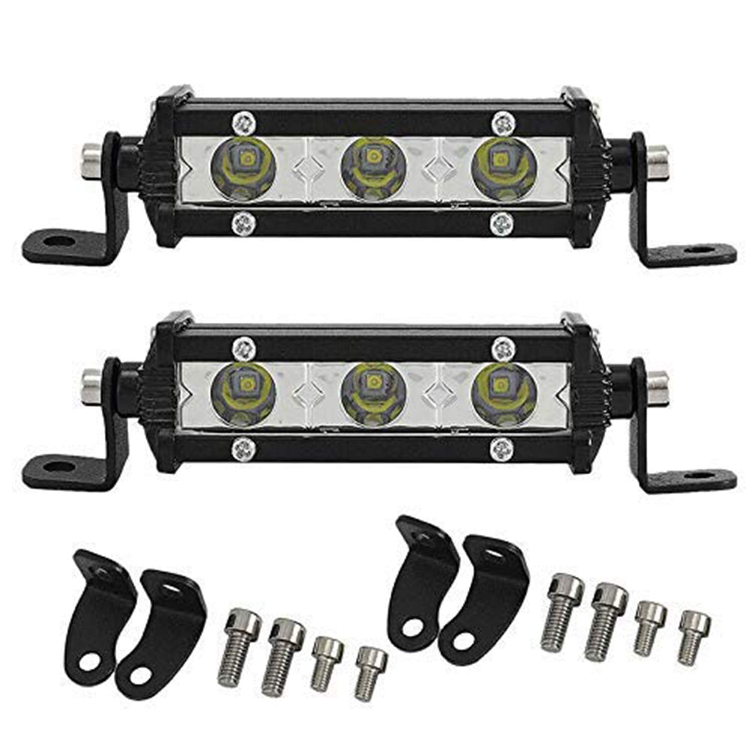 Skyworld 2 X 4 Inch 15W Single Row Led Light Bar Low Profile Ultra Thin Slim Mini Spot Off Road Driving Lights Led Fog Lights Bo