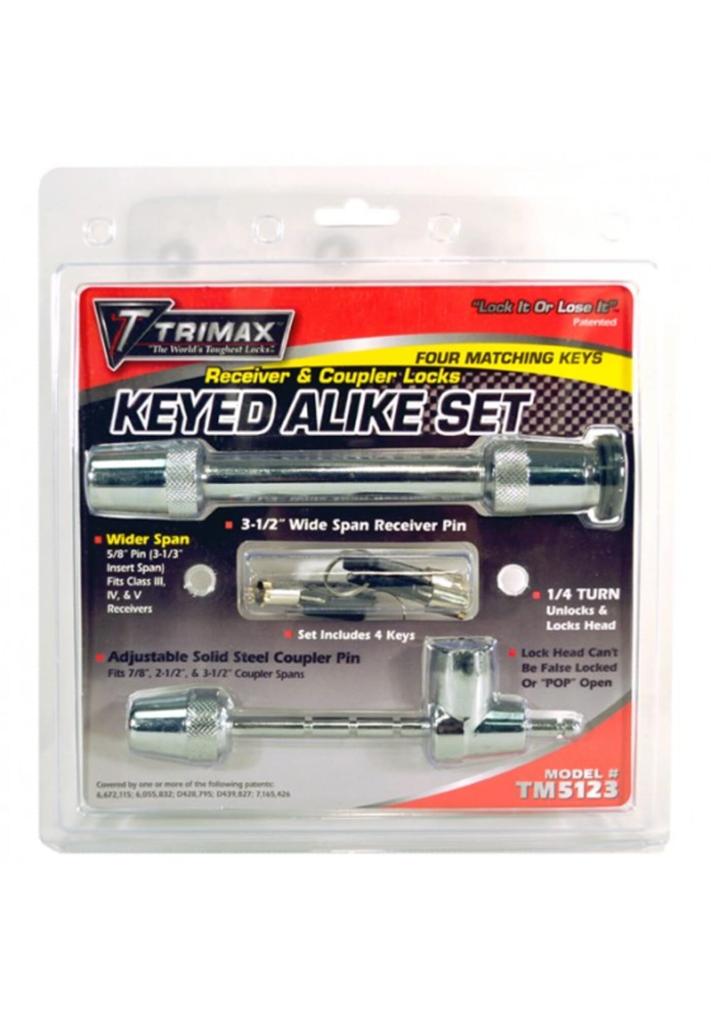 Trimax TM5123 T5-5/8 Receiver Lock & Coupler Lock