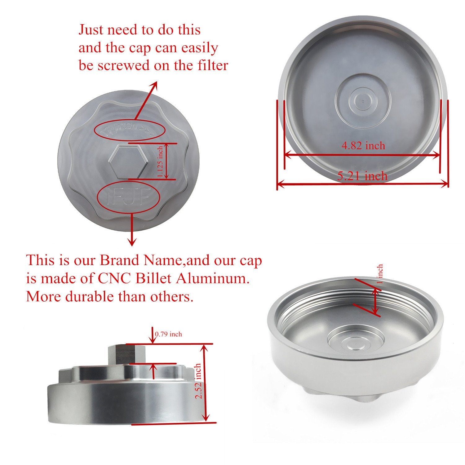 iFJF 68065612AA Fuel Filter Housing Cover Cap Replacement for 2010-2019 Ram 6.7L 2500 3500 4500 5500 Cummins Diesel Engine Bille
