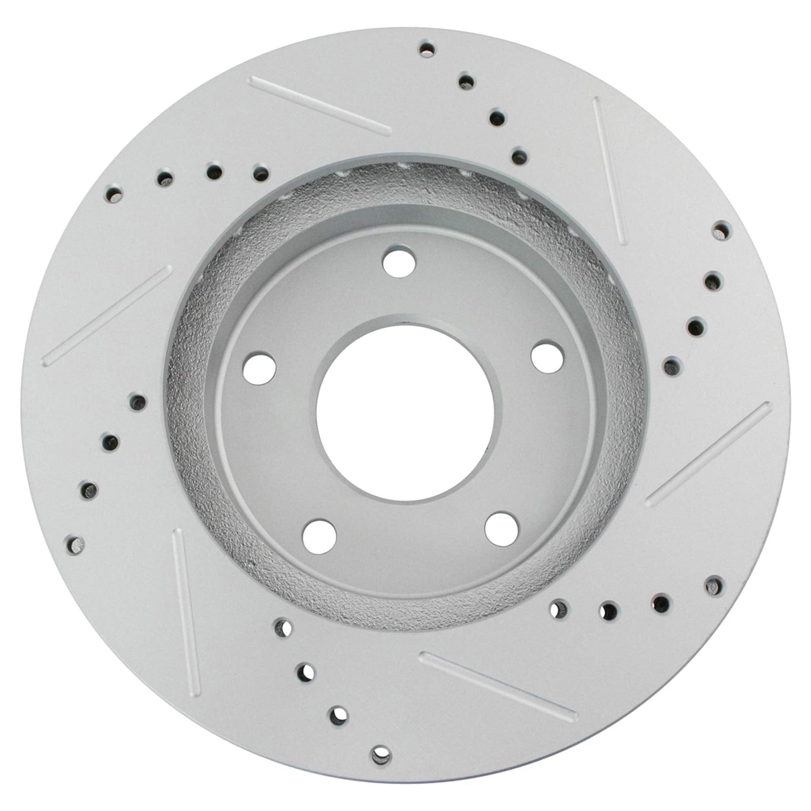 Trq Performance Drilled & Slotted Front Coated Brake Rotor Pair For Blazer