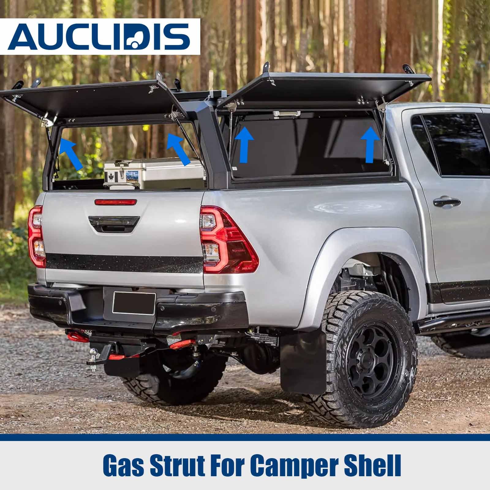 C16-22331 16 Inch 45Lb/200N Gas Strut Shock Spring Lift Support For Leer Camper Shell Truck Topper Cap Canopy Door Window Toolbo