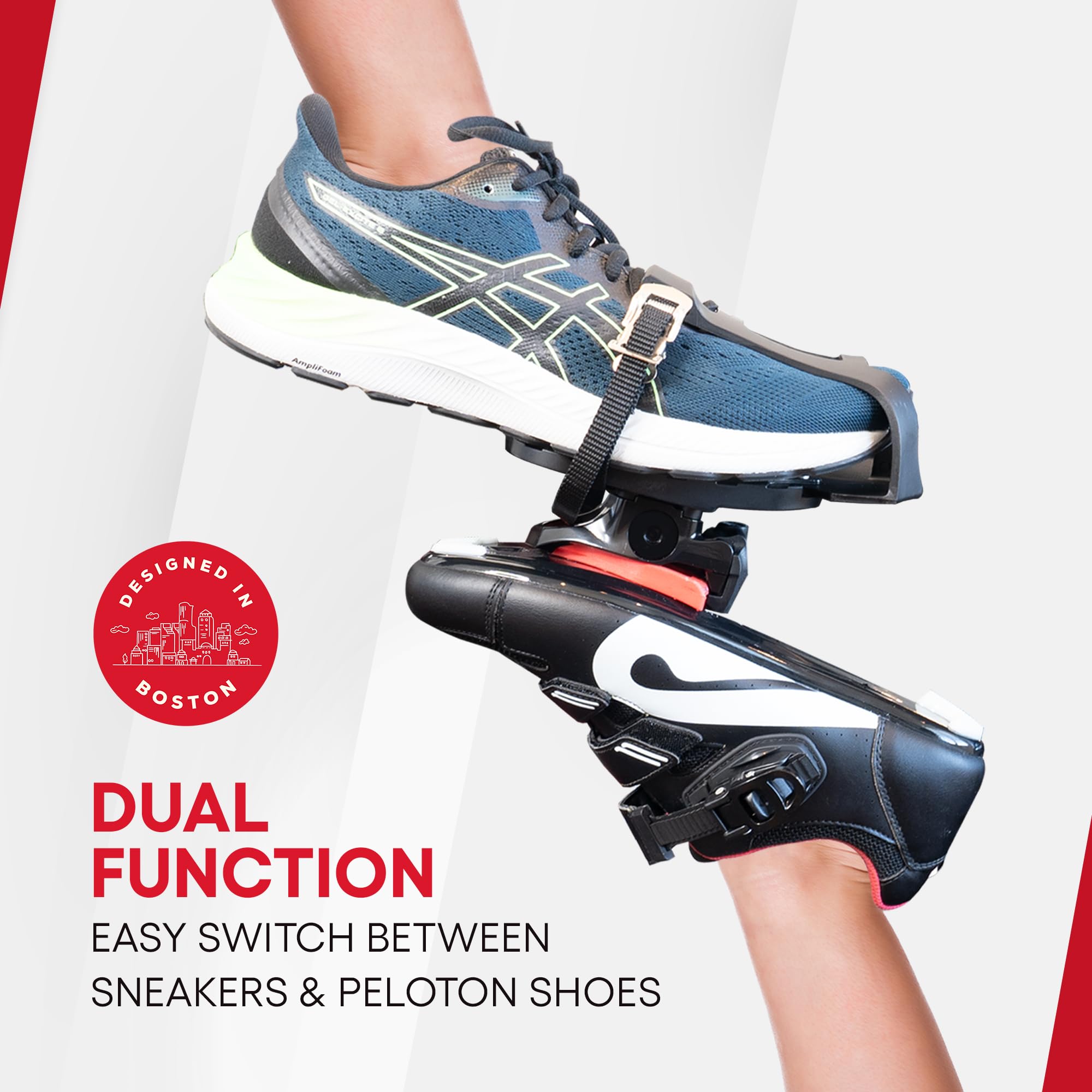 TrubliFit Dual Function Toe Cages - Convert Pedals to Toe Cages or Delta Cleats - Compatible with Peloton Bike & Bike+ - Aluminum