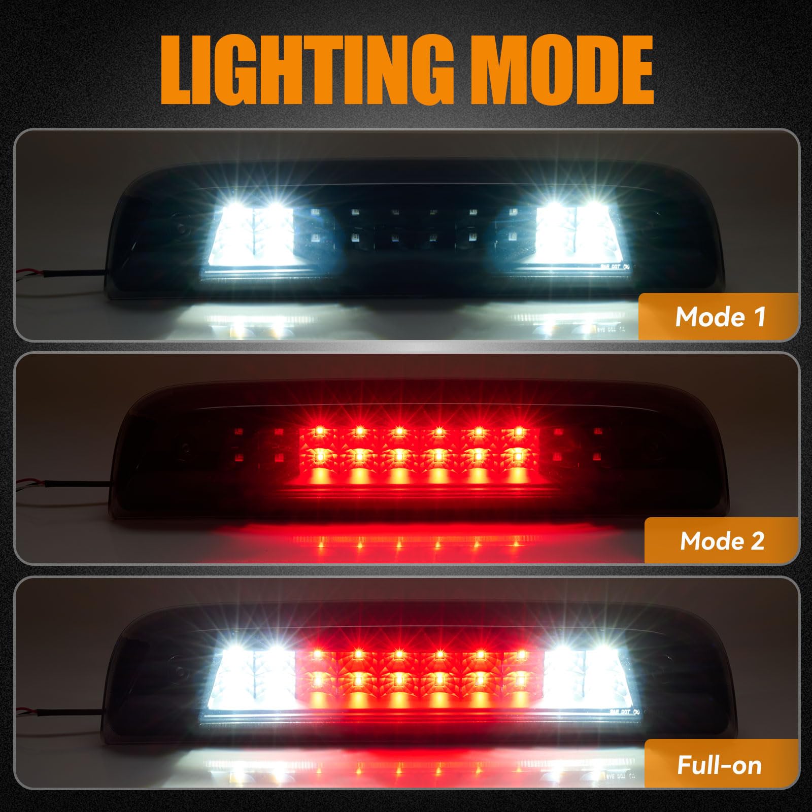 Cxdar Third 3Rd Brake Light Led For 2014-2018 Chevy Silverado/Gmc Sierra 1500 2500Hd 3500Hd, High Mount Rear Brake Lights Assemb