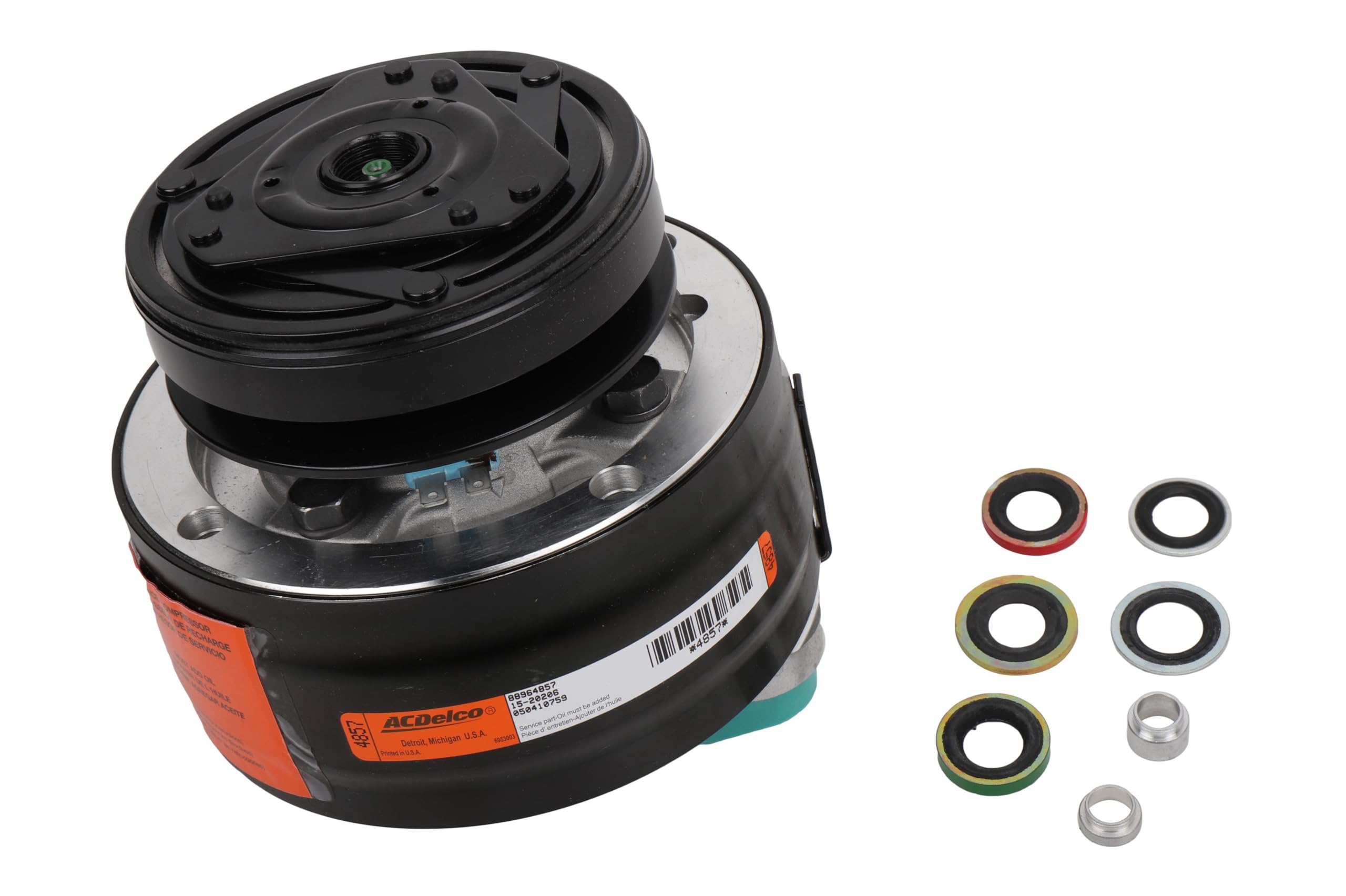 GM Parts 15-20206 Air Conditioning Compressor and Clutch Assembly , Silver
