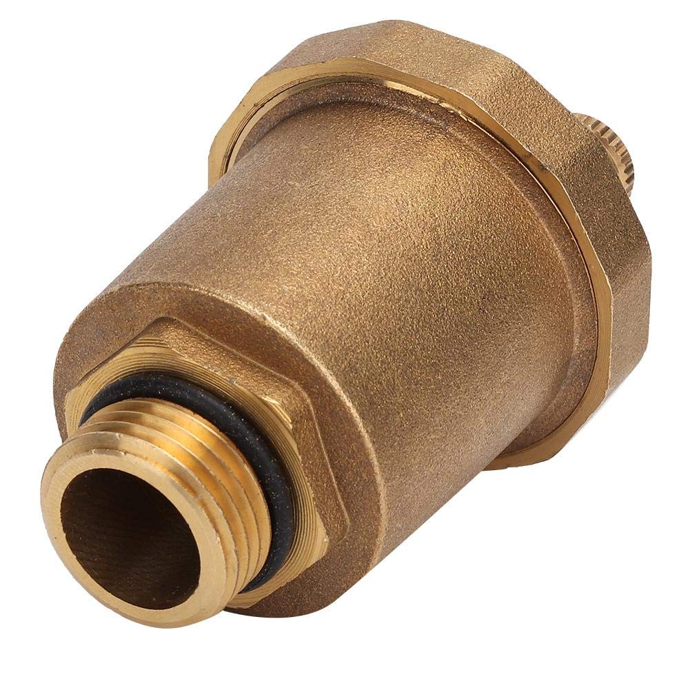 Air Vent Valve, G1/2'' Brass Automatic Diaphragm Unidirectional Valve Male Thread Leak-Proof High Temperature Air Bleeder Valve