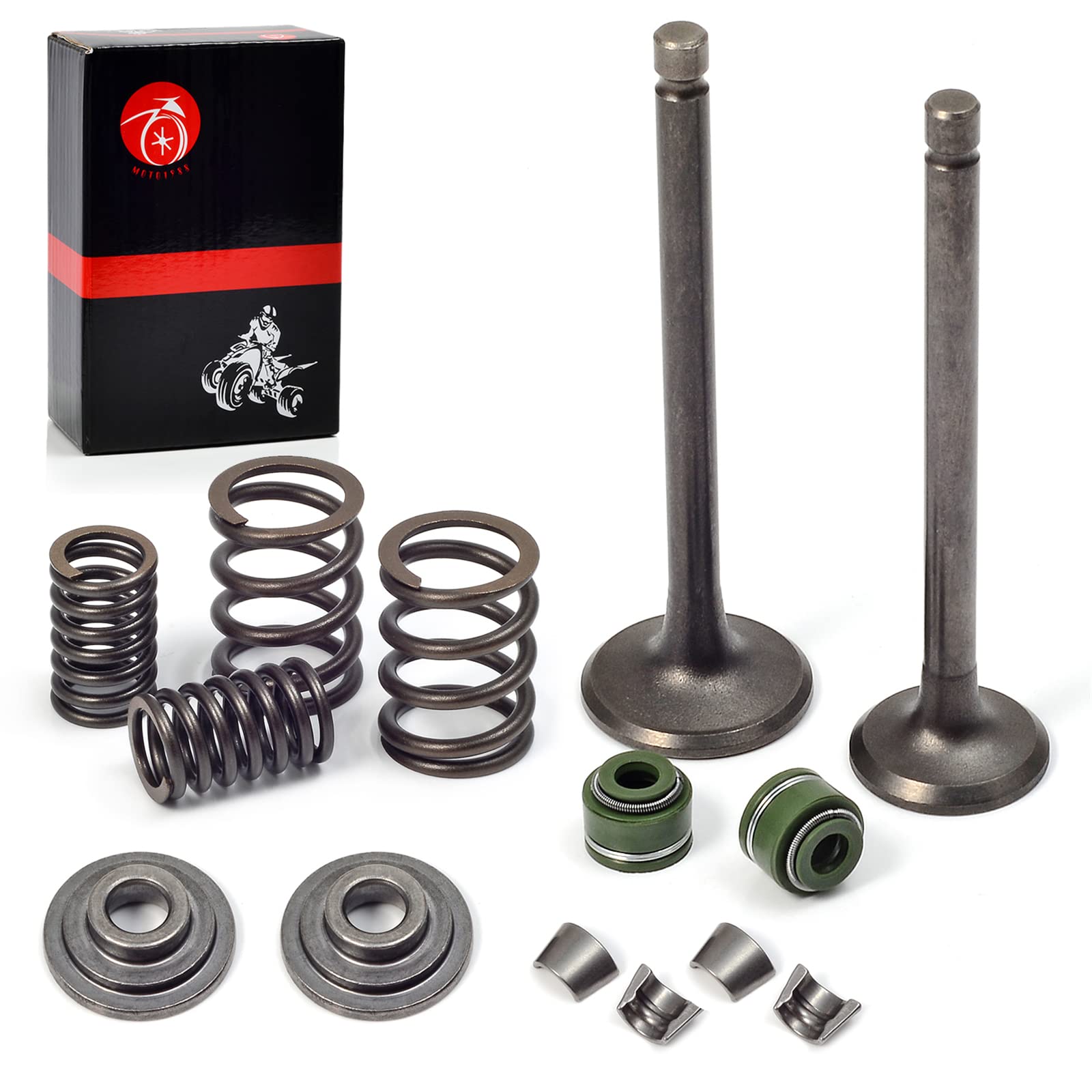 Moto1988 Engine Intake Valve Exhaust Valve Seals Springs Kit For Honda Xr100 Xr75 Xr80 Xr80R Xr100R Crf80F Crf100F Nsf100 Xl100S