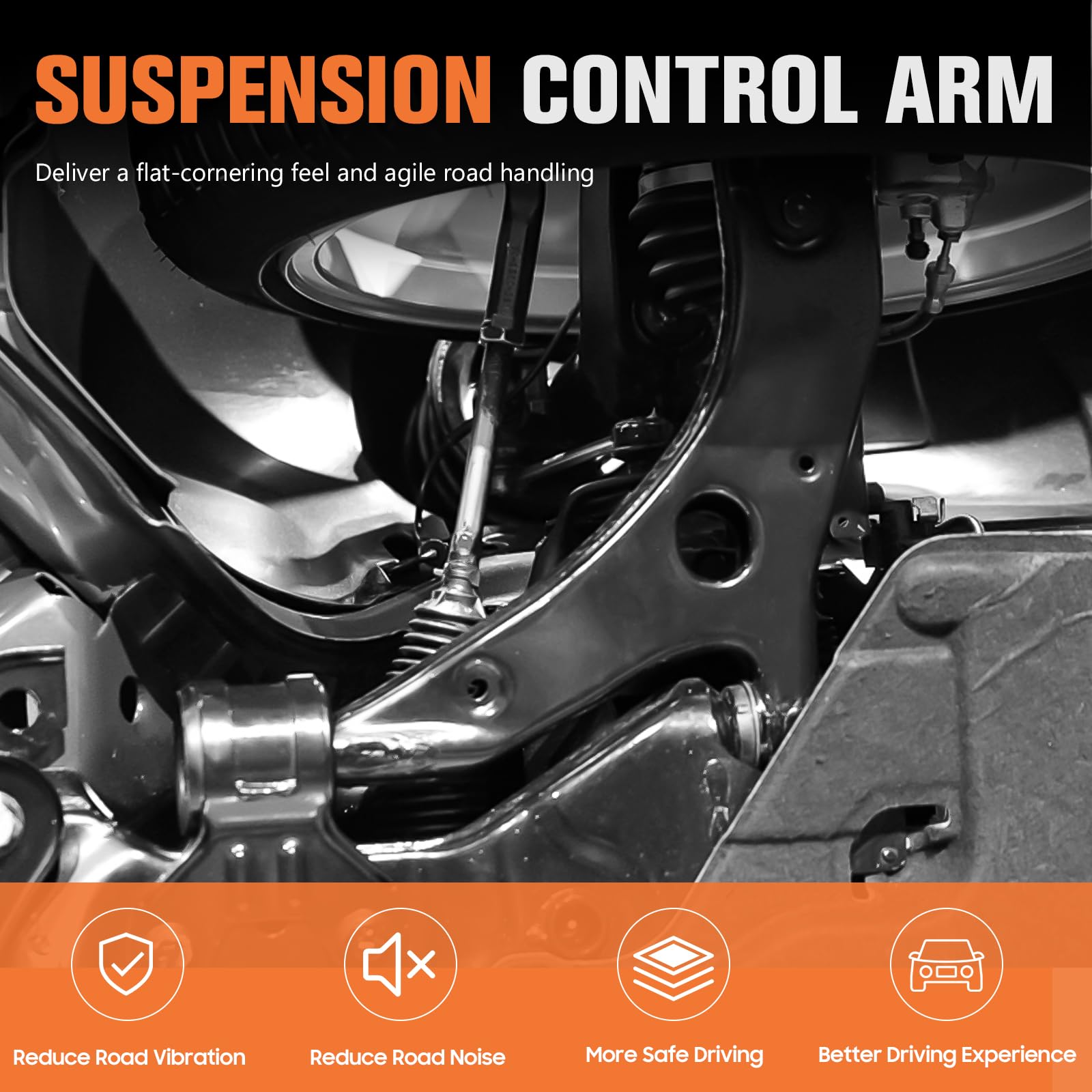 12Pcs Front Upper Lower Control Arms Suspension Kits Ball Joint Assembly Fit For Honda Accord 2008 2009 2010 2011 2012, Driver &