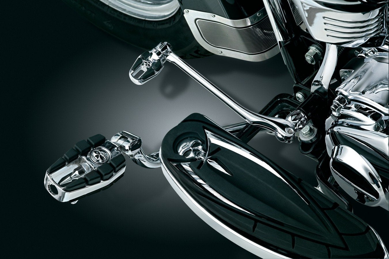 Kuryakyn 4414 Motorcycle Footpegs: Zombie Shift Peg, Universal Fit For Shift Levers On Harley-Davidson Motorcycles, Chrome, Pack