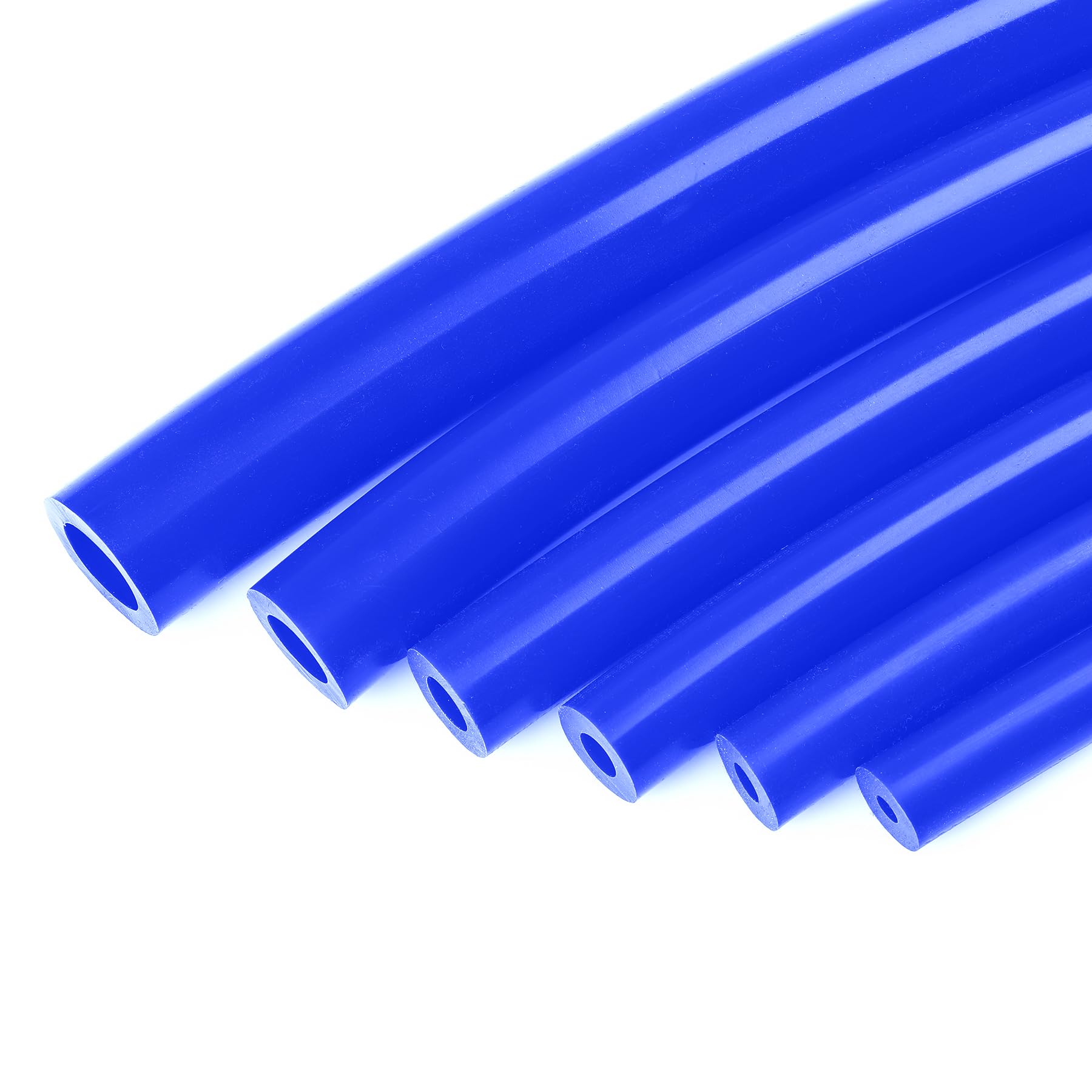 Ucreative 1/8'' 5/32'' 3/16'' 1/4'' 5/16'' 3/8'' Automotive Silicone Vacuum Tubing Hose Kit For Air And Water 6Pcs 5Ft (Blue)