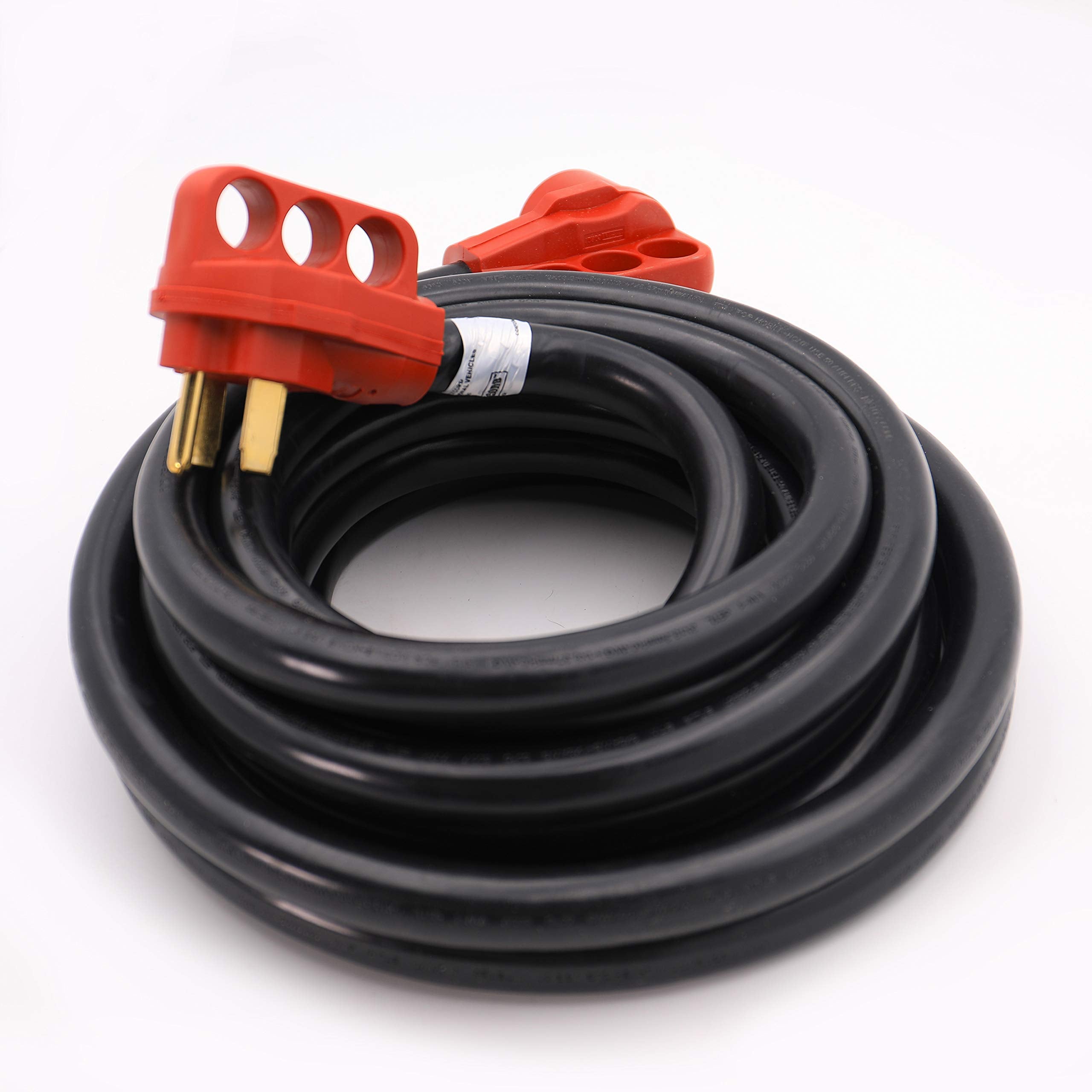 Valterra A10-5025Ed Mighty Cord 50 Amp Detachable Power Cord With Handle - 25', Red