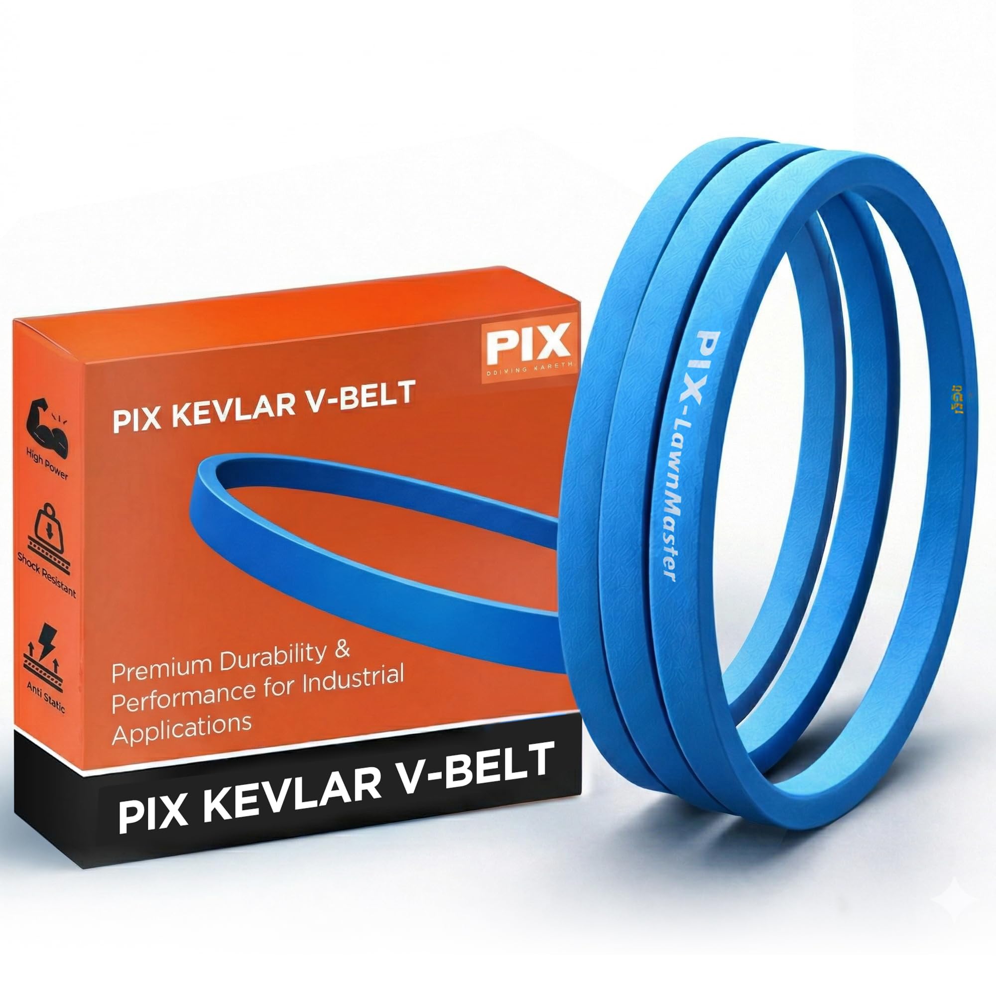 PIX B101K Kevlar V-Belt 5/8 x 104 OC - Industrial Drive V-Belt Fits B101, BK101, 5LK1040, 5L1040, 5L1040K, BP101, 851040, 5H1040