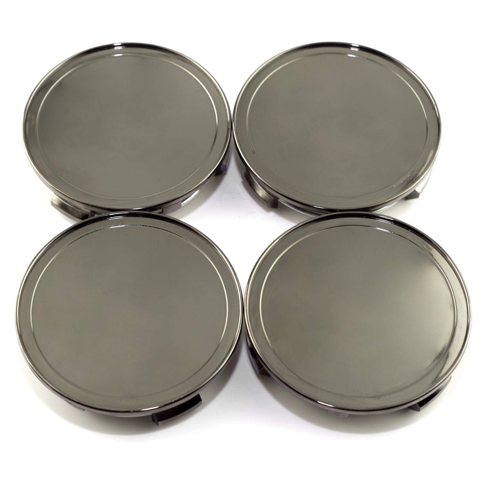 Rtrhinotuning 4Pcs 75Mm(2.95In)/69Mm(2.72In) Wheel Hub Center Caps Black Chrome Base For M608#2204000125 610C 6010K74 W220-S320 S350