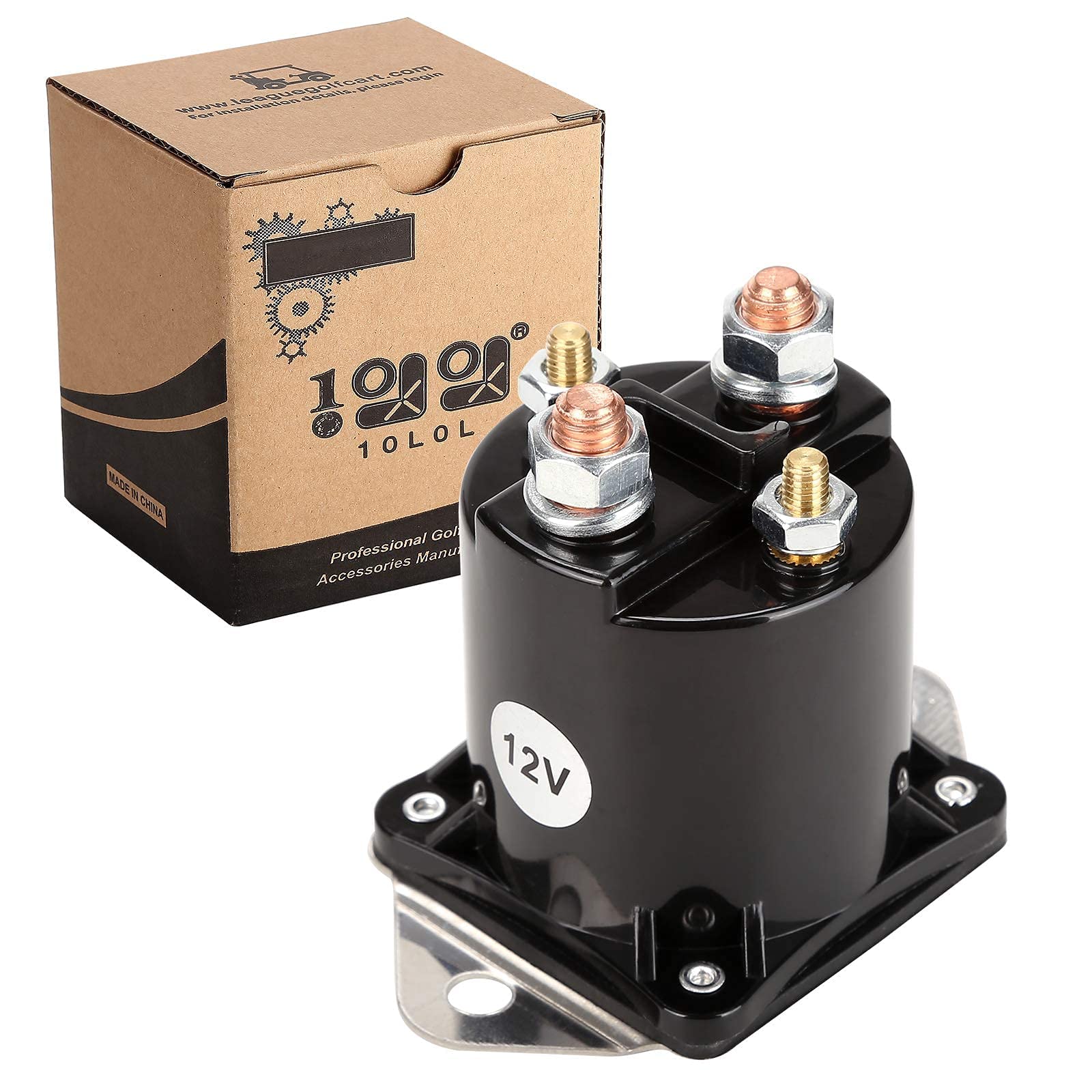 10L0L Golf Cart 12V Solenoid For Club Car Ds & Precedent Gas 1984-Up, Replace Oem 1013609 1117