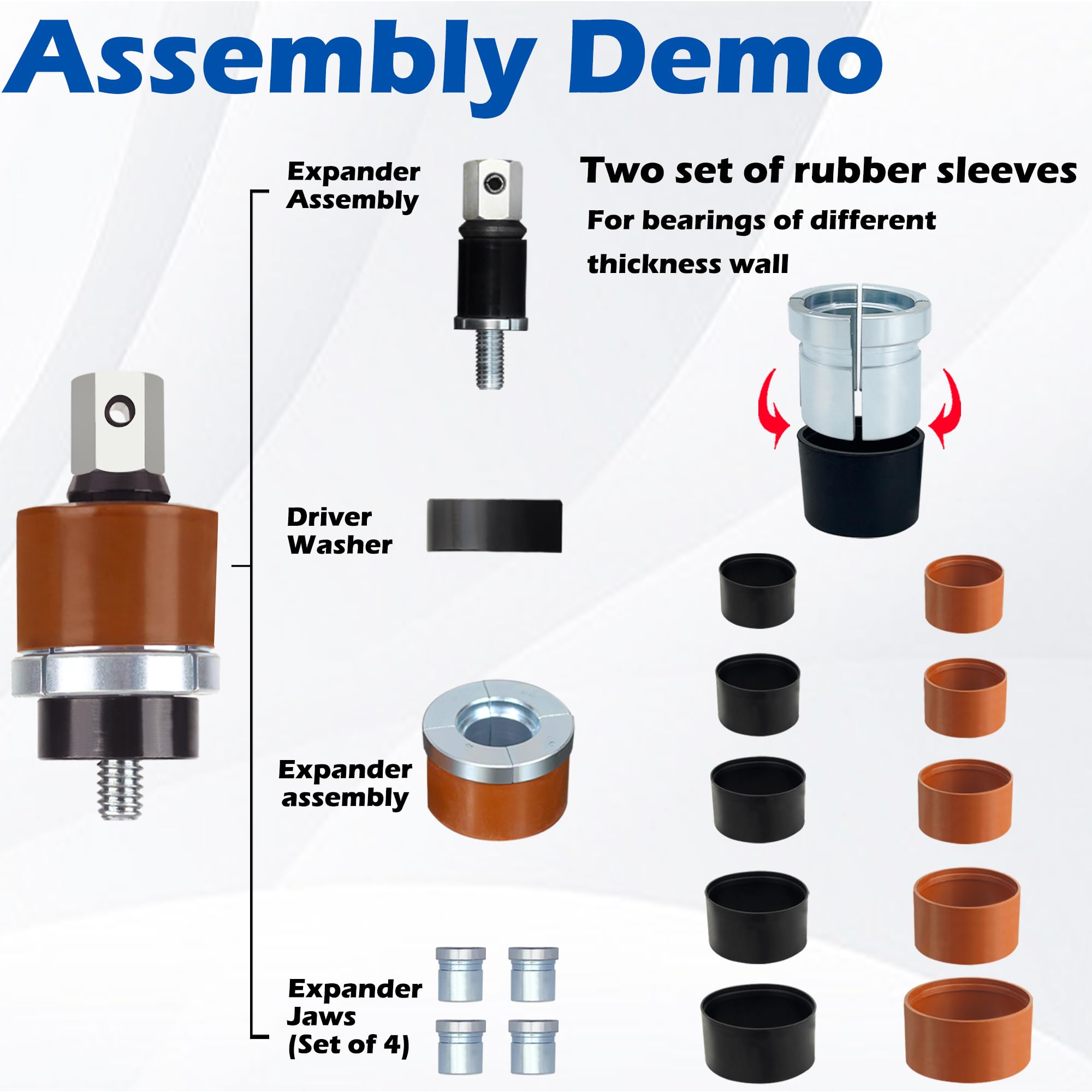 Easchwork Cam Bearing Install Tool Kit for Chevy LS Engine - Universal Compatibility, Carbon Steel, Model E230215