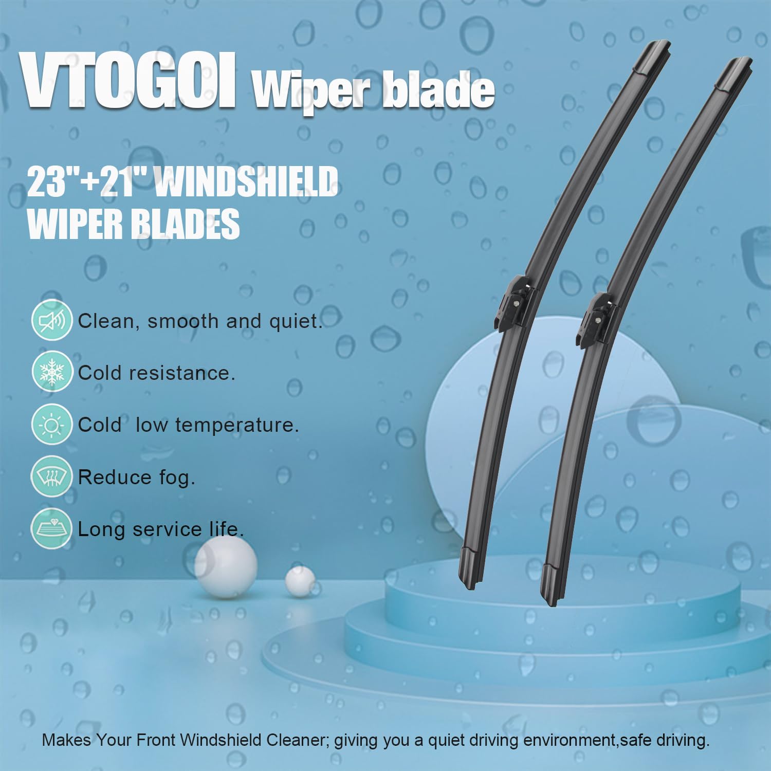 Vtogoi Windshield Wiper Blades Replacement For 2017-2023 Mini Cooper Countryman,Original Factory Quality Front Rear Wipers Blade