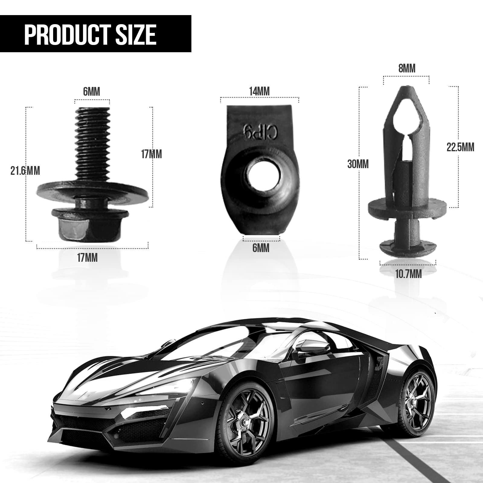 35Pcs Engine Under Cover Splash Shield Body Bolts Screws, Bumper Clips Extruded U-Nuts Kit Compatible with Nissan 350z 370z Infi