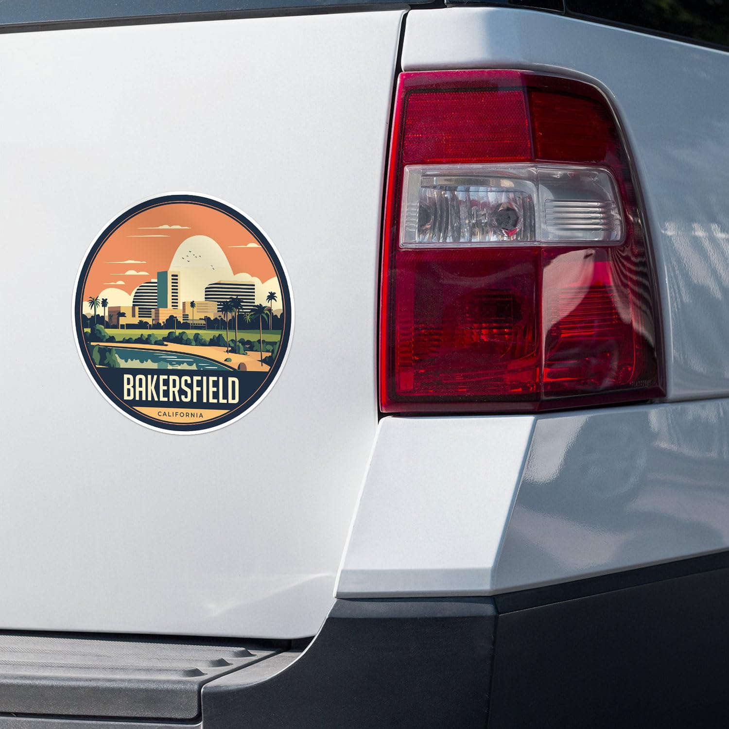 Bakersfield City Sticker - Waterproof Vinyl Decal for Car Bumper, Laptop, Water Bottle, Wall, and Window, Size - 3'' Longer Side