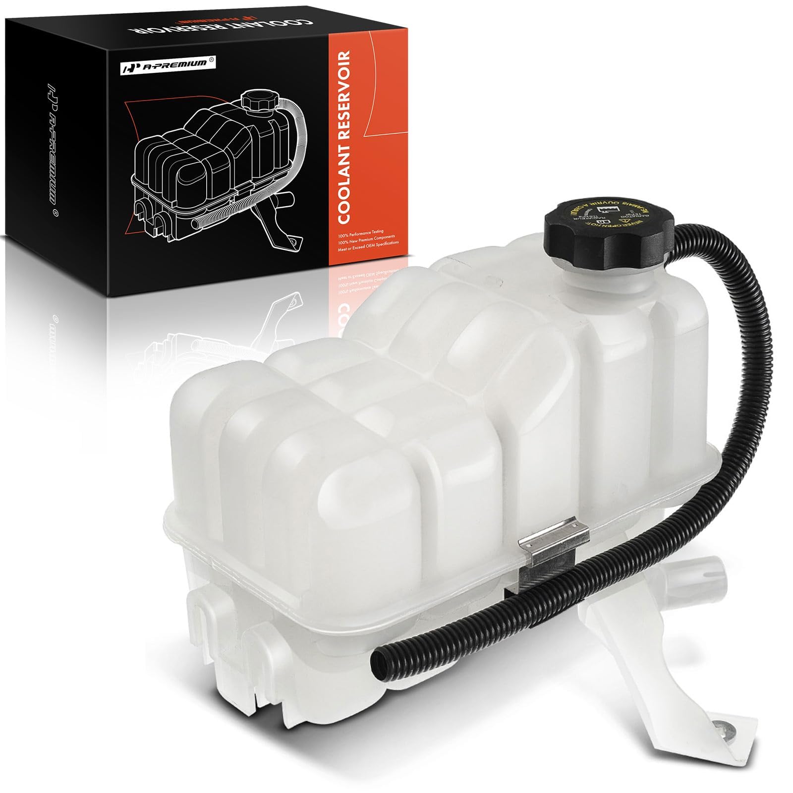 A-Premium Coolant Overflow Recovery Reservoir Tank [W/ Sensor & Cap] Compatible with Chevrolet Silverado 1500 2500 3500, Suburba