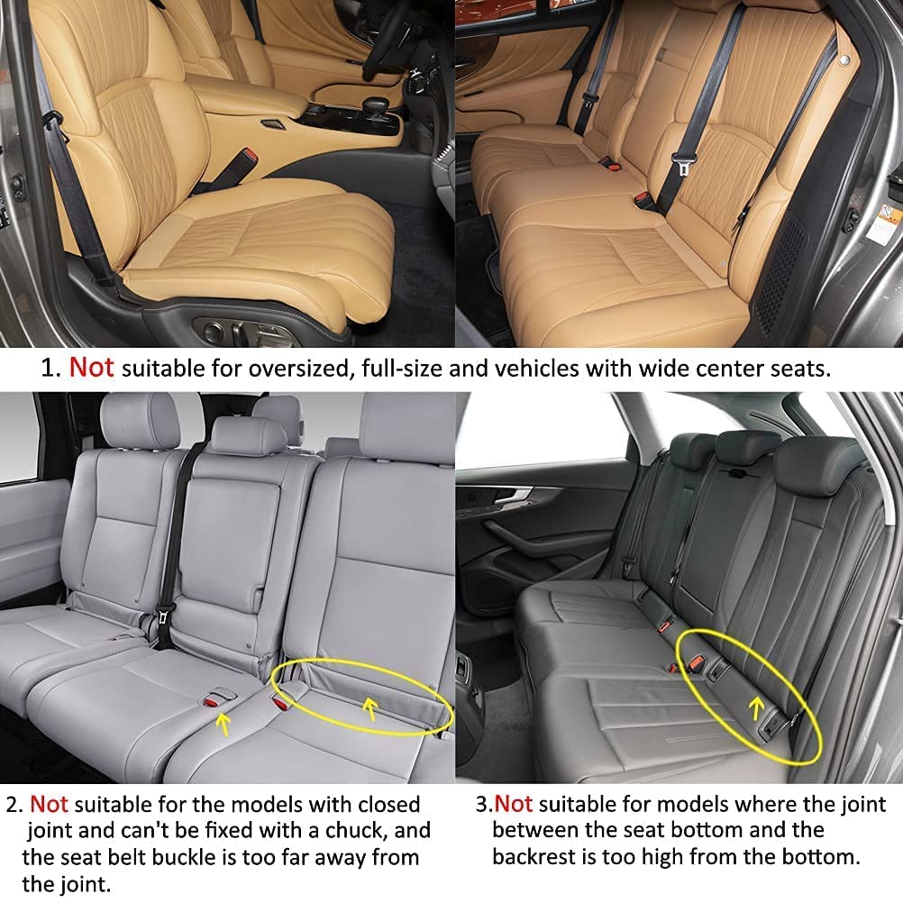 West Llama Pu Leather Car Seat Bottom Covers Protectors Include 1 Pair Front Driver Seat Pad Mat And 1 Rear Bench Cover Universal Fit 90% Vehicles, Beige