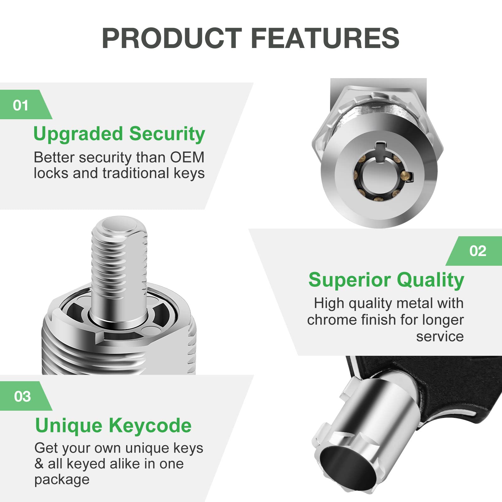 2 Pack Cabinet Lock With Keys, 1'' Rv Storage Locks Keyed Alike, Rv Locks For Storage Door, Camper Toolbox Rv Cam Locks With Man