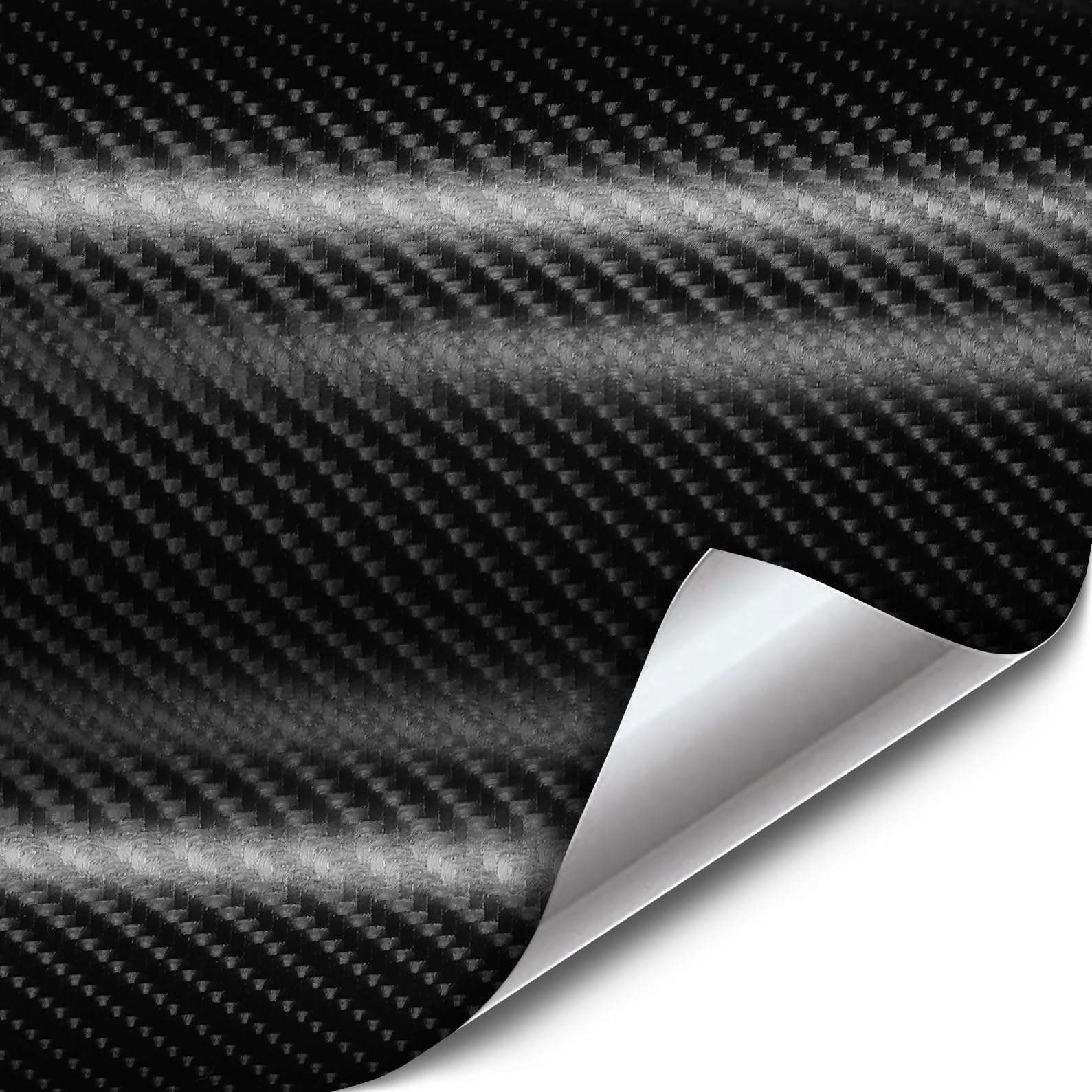 Vvivid Black True R Carbon Fiber Vinyl Wrap Roll With Air Release Technology (5 Foot By 5 Foot)