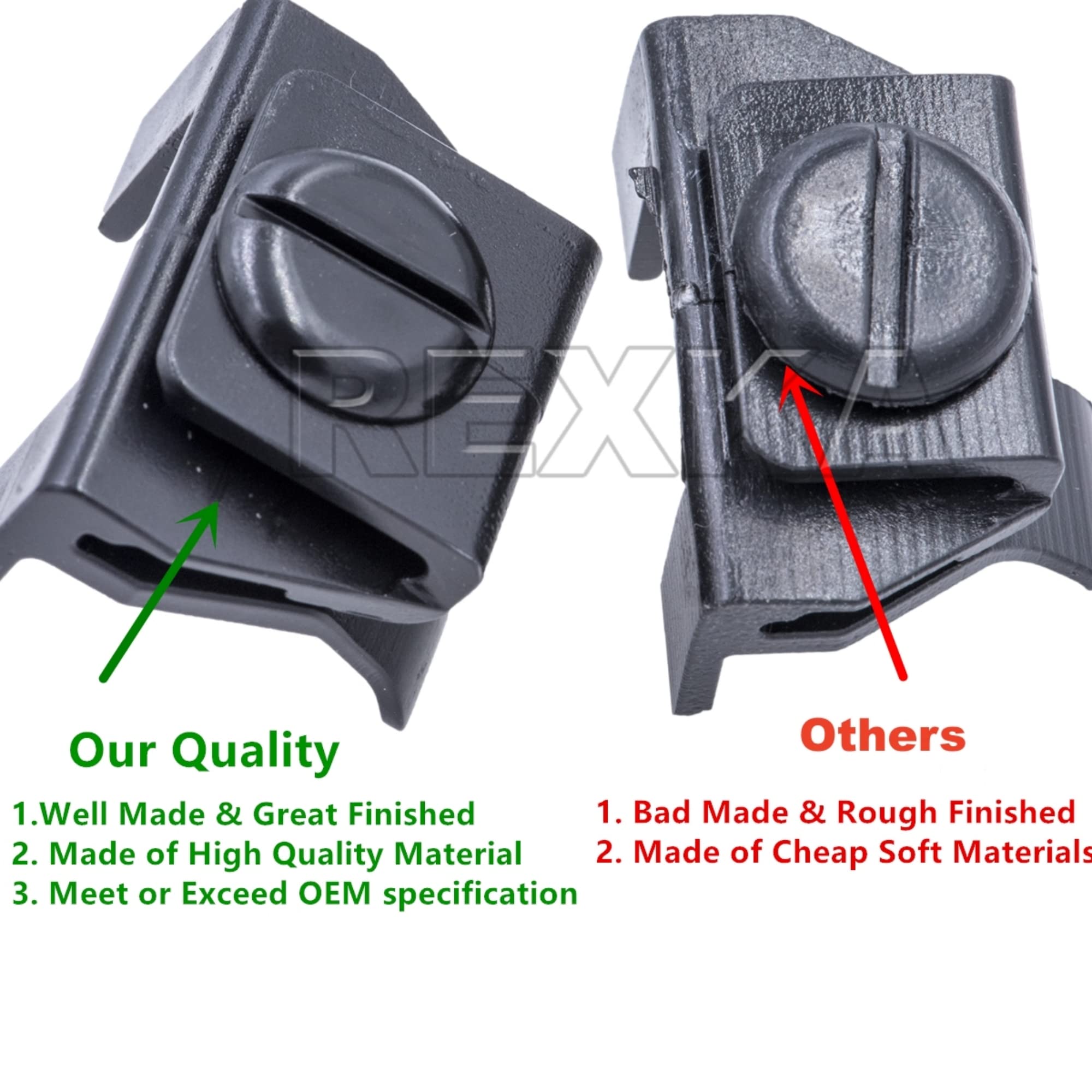 Rexka Front Fender & Bumper Cover Clip Set, 5 Sets for Toyota Lexus, Fits Avalon, Camry, Corolla, Highlander, and More