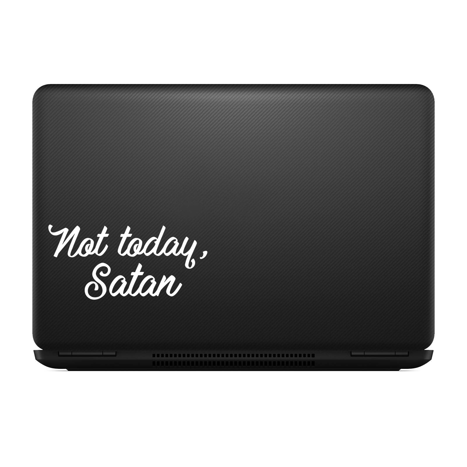 Bargain Max Decals Not Today Satan Vinyl Sticker Decal for Notebook, Car, Laptop - 5.5" - White - Model BM-DECAL-WHITE-00415