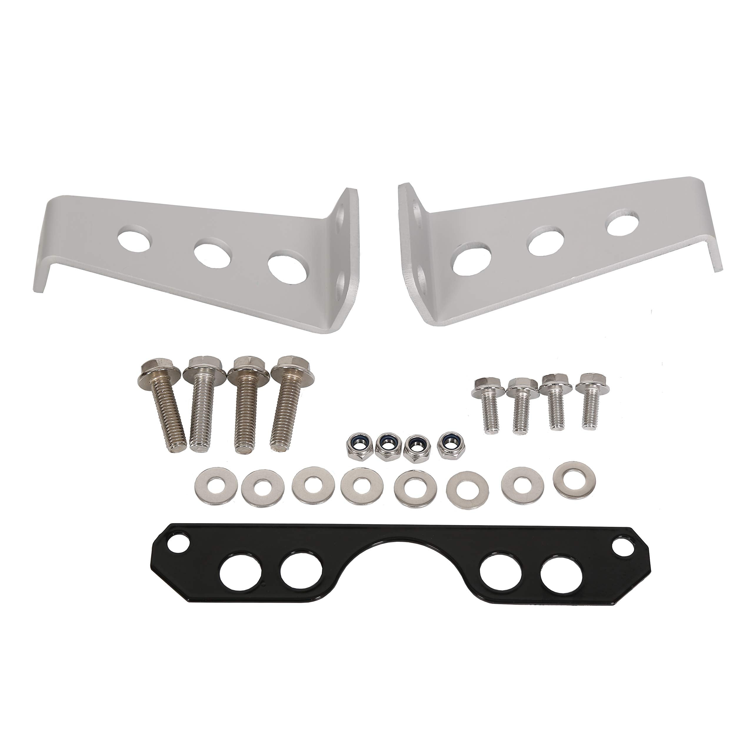 ECOTRIC Rear Bumper Grab Bar for Yamaha YFZ 450 (2004-2013) - Black Aluminum, Medium Size, Model VC-LYHD-45