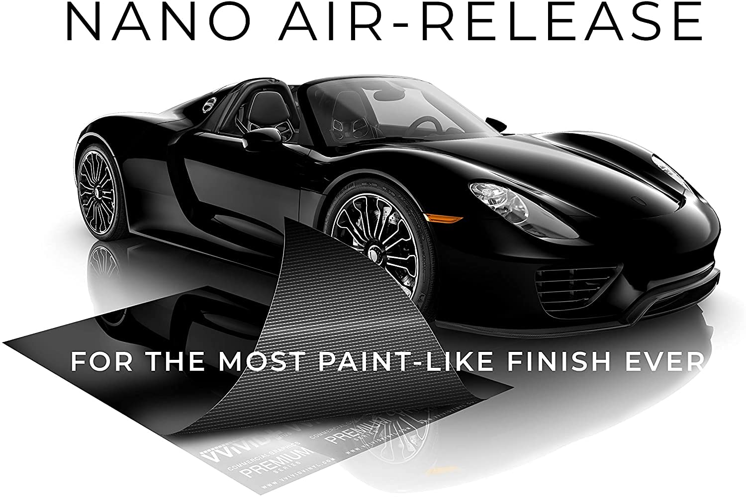 VViViD Ultra Gloss Vinyl Car Wrap Film - 14ft x 5ft, Gloss Piano Black, Premium Quality