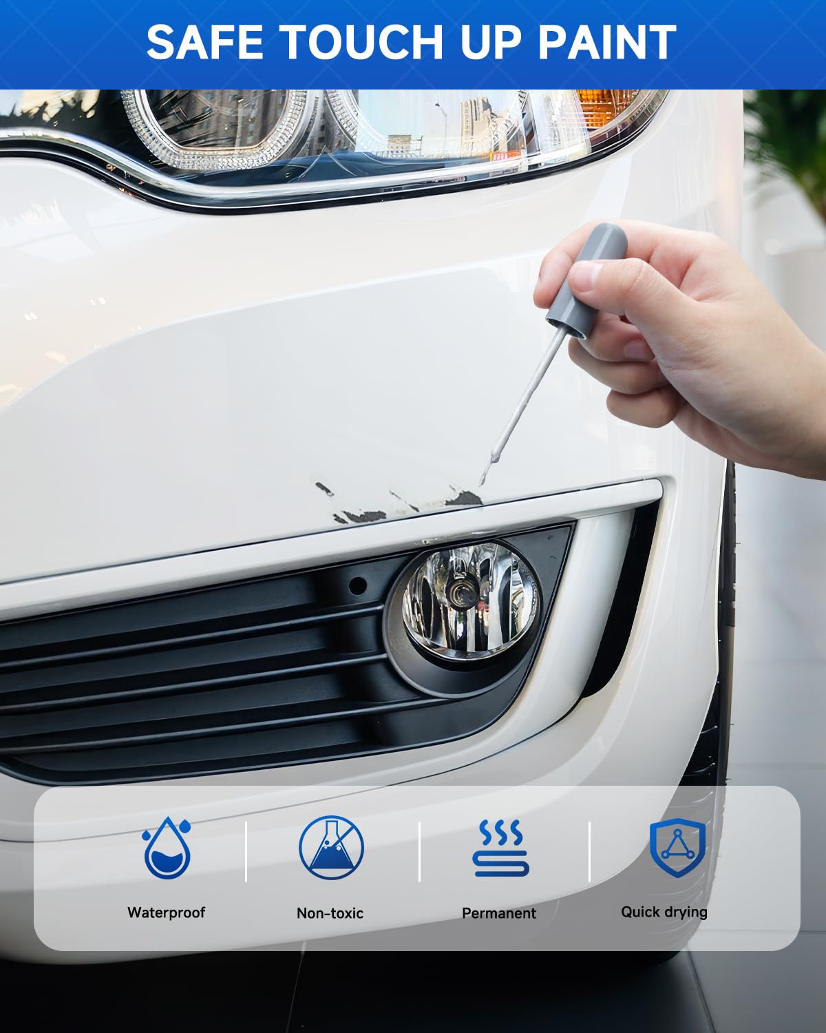Teslaunch 083/2MH Ultra White Tricoat Touch Up Paint Compatible with Lexus Exact Match Touch Up Paint Car Scratch Repair