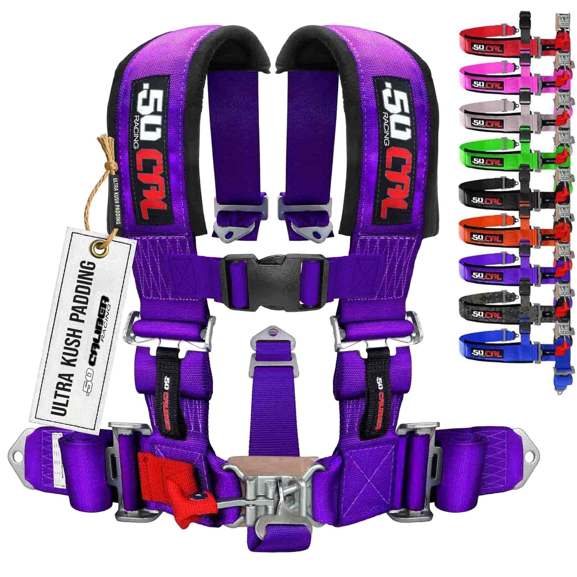 1pc Purple 5 Point Harness for Bucket Seat, Latch Release, 9 Color Options, Racing Harness 5 point, Race Car, UTV, RZR [6008P4]
