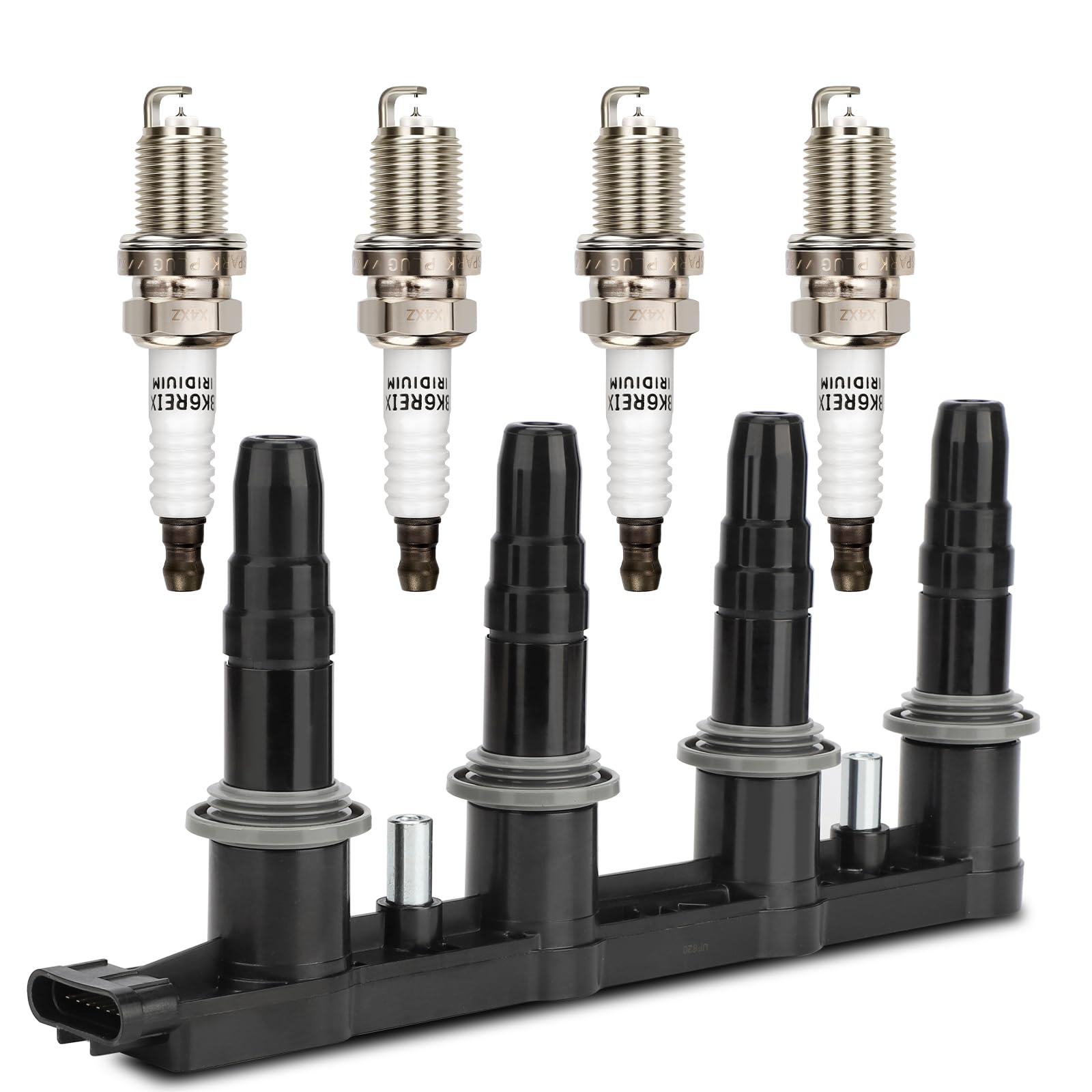 Uf620 Ignition Coil & 4504 Double Iridium Spark Plug For 11-15 Chevy Cruze, 12-18 Chevy Sonic,09-11 Aveo Aveo5 /09-10 Pontiac G3