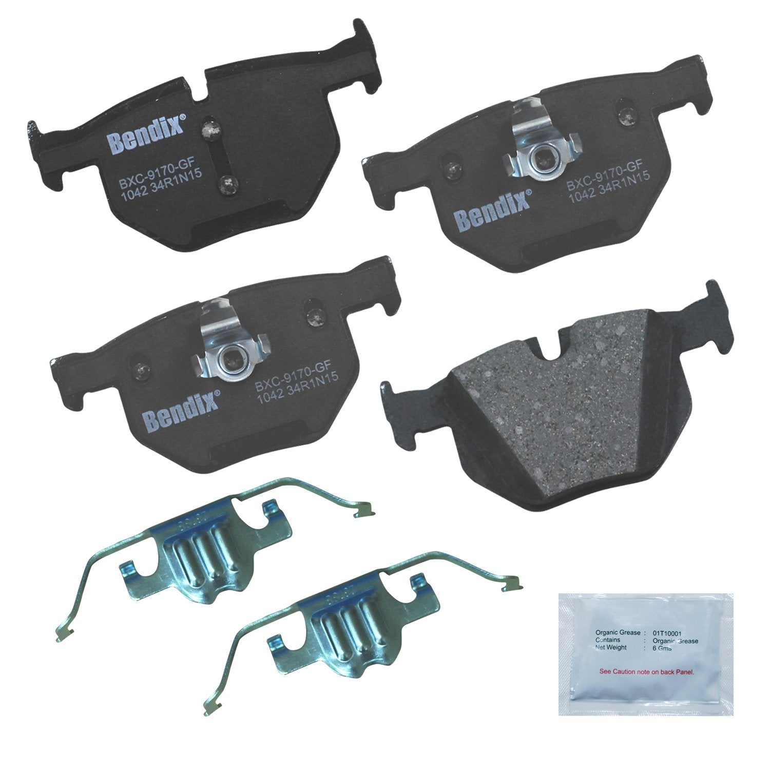 Bendix Priority1 Cfc1042 Ceramic Rear Brake Pads For Select Models Bmw 525I, 525Xi, 528I, 528I Xdrive, 528Xi, 530I, 530Xi, 535I 
