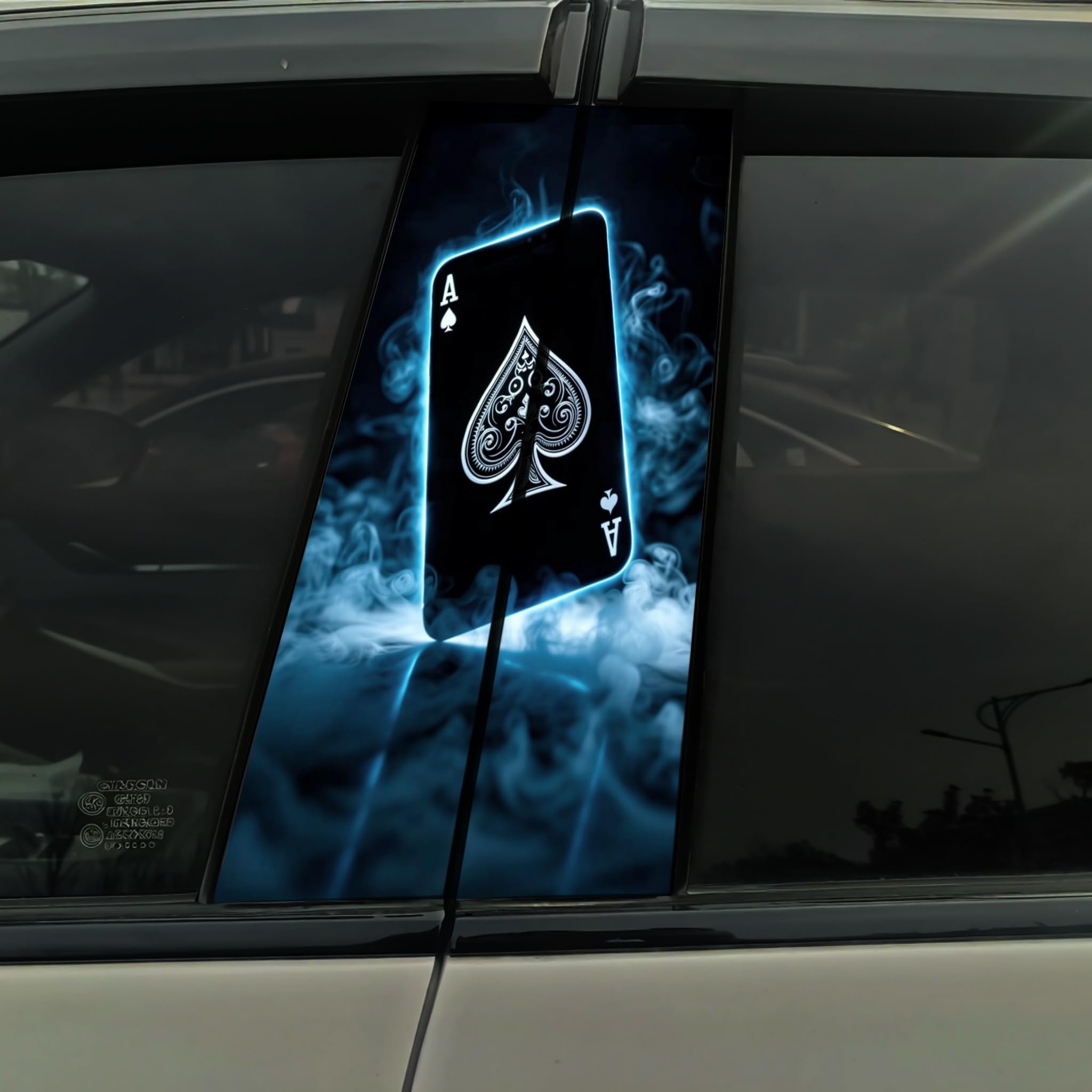 2PCS Car B-Pillar Stickers Decals Set Vinyl Auto Decal for SUVs/Trucks/Vans Waterproof Sun-Proof Scratch Cover (Brown)