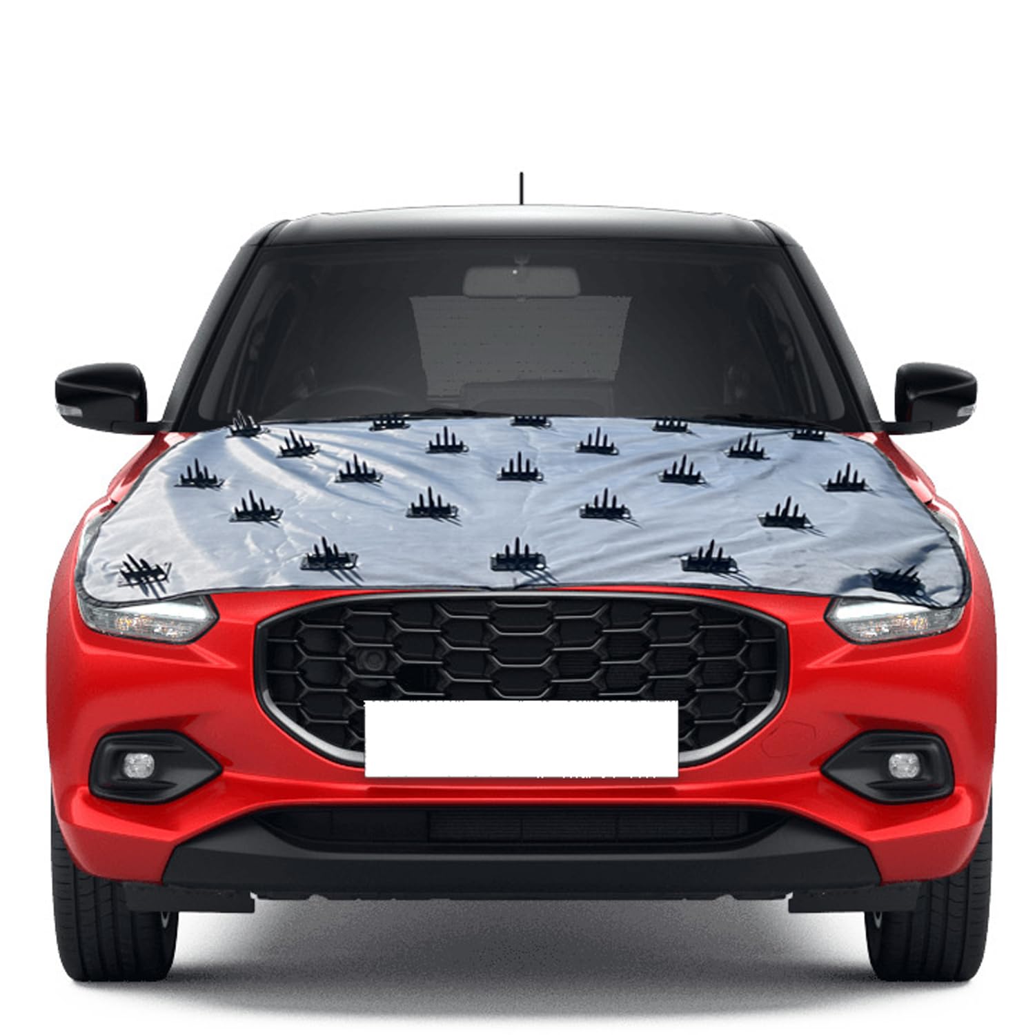 AUTOUNIKO Car Protection Cover from Dogs, Pets and Animal Dustproof Car Body Cover Dog Protection for Bonnet with Spikes Compati