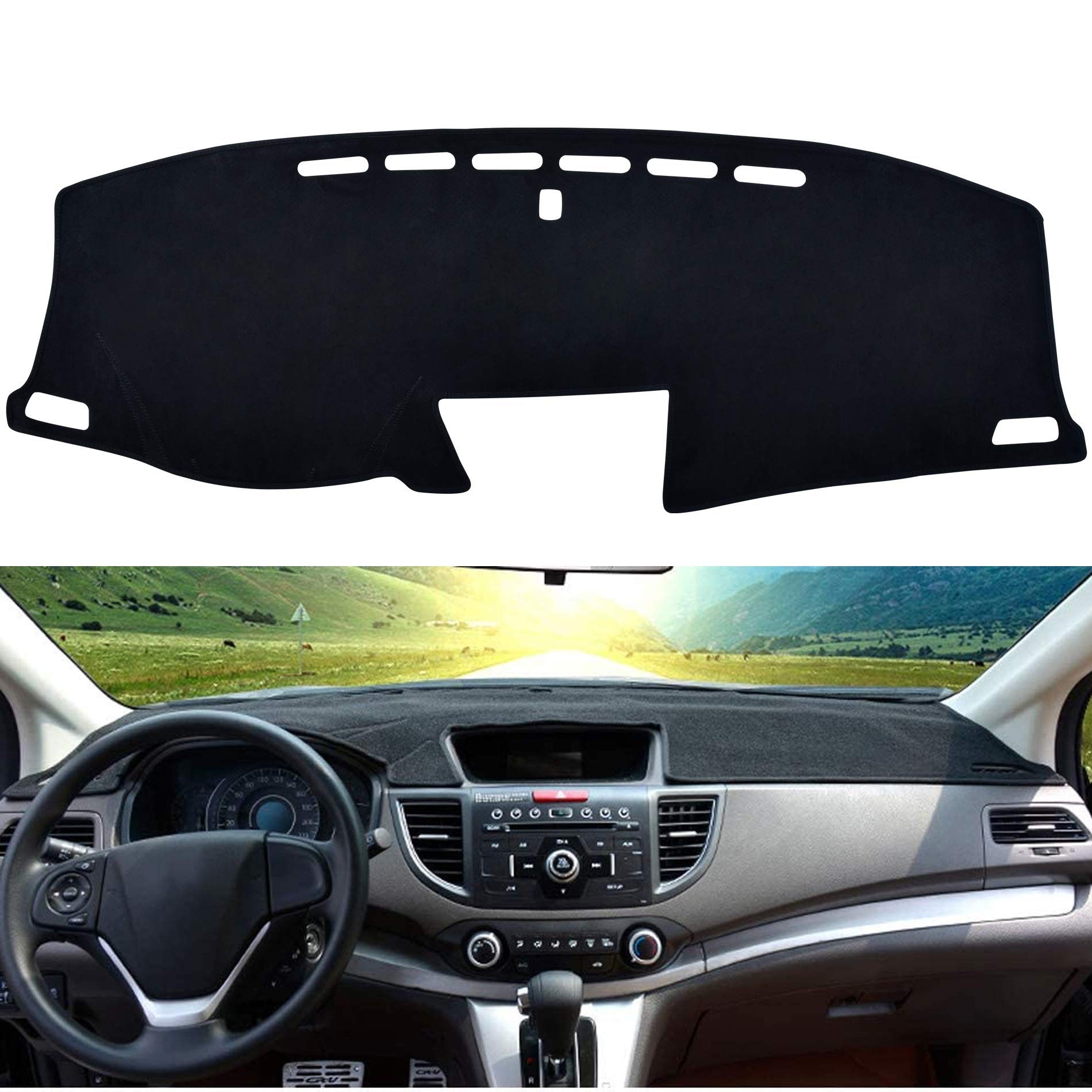 SPEEDWOW Dashboard Dash Board Cover Mat Carpet Compatible with 2012-2016 Honda CRV