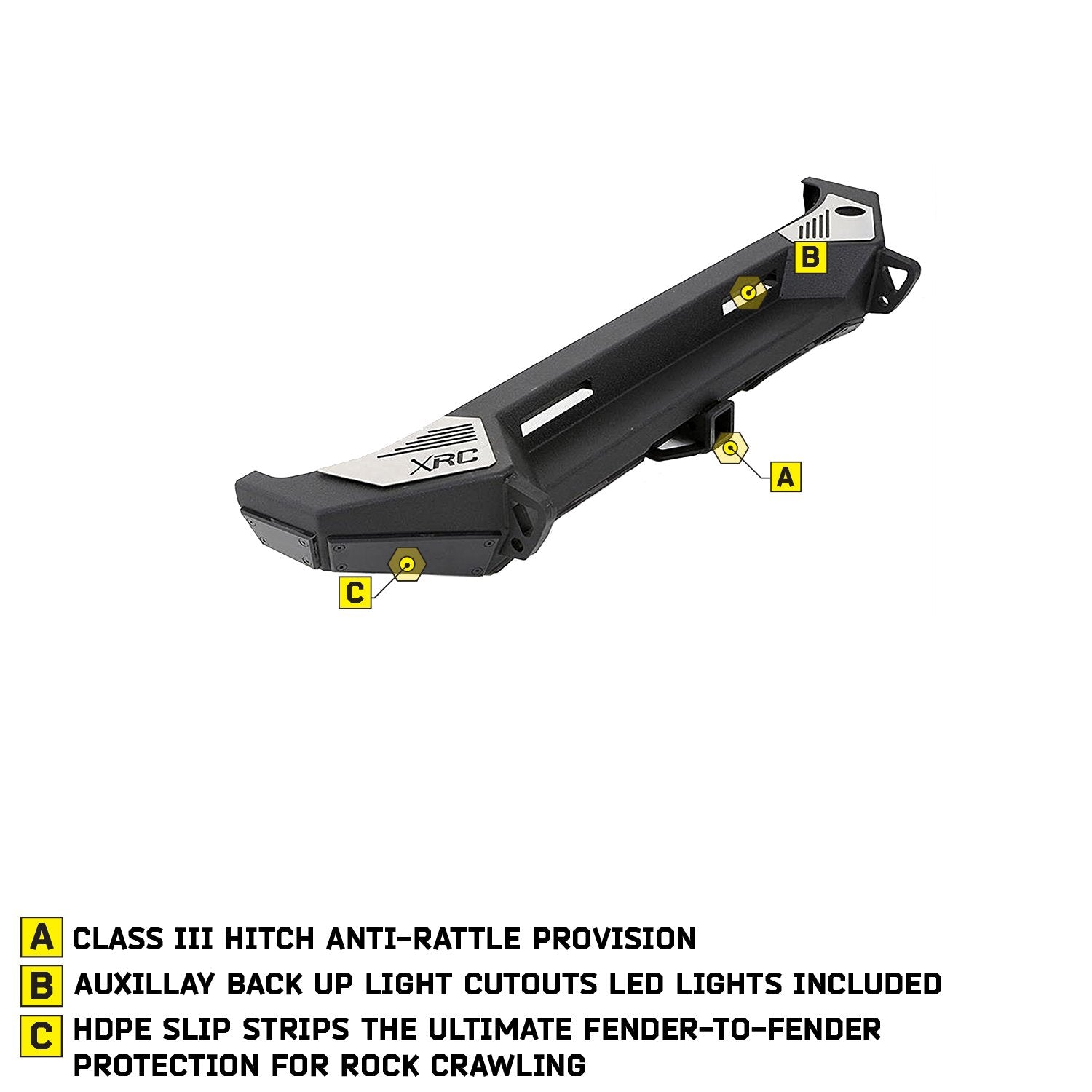 Smittybilt 76858 Xrc Gen 2 Rear Bumper For Jeep Wrangler