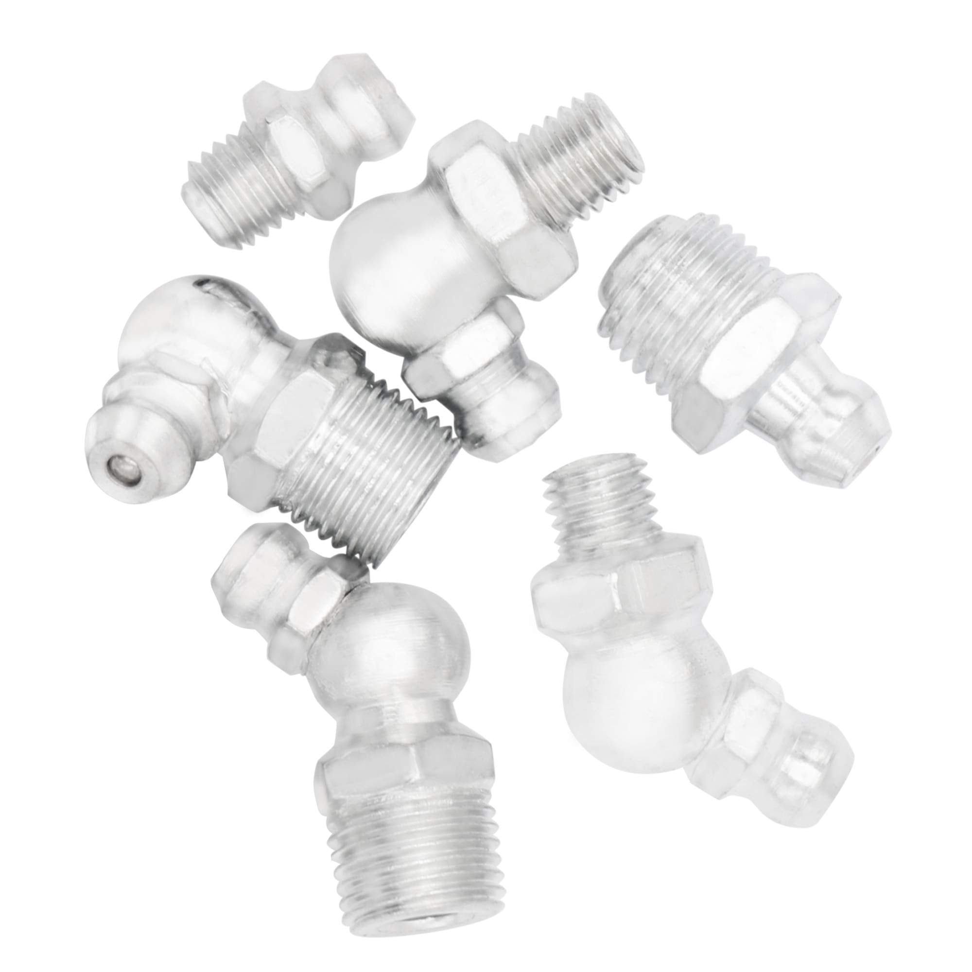 Taxutor Grease Fittings, 120 Pieces Metric Mm Grease Fitting Assortment Kit Standard Grease Gun Fittings Perfect For Replacing M