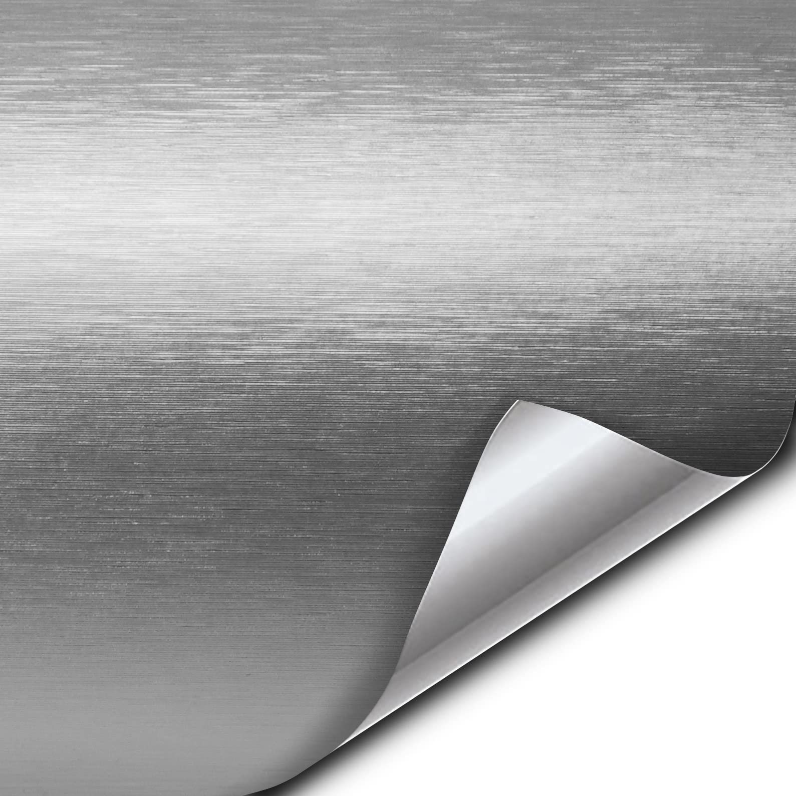 Vvivid Xpo Silver Brushed Steel Car Wrap Vinyl Roll With Air Release Technology (10Ft X 5Ft)