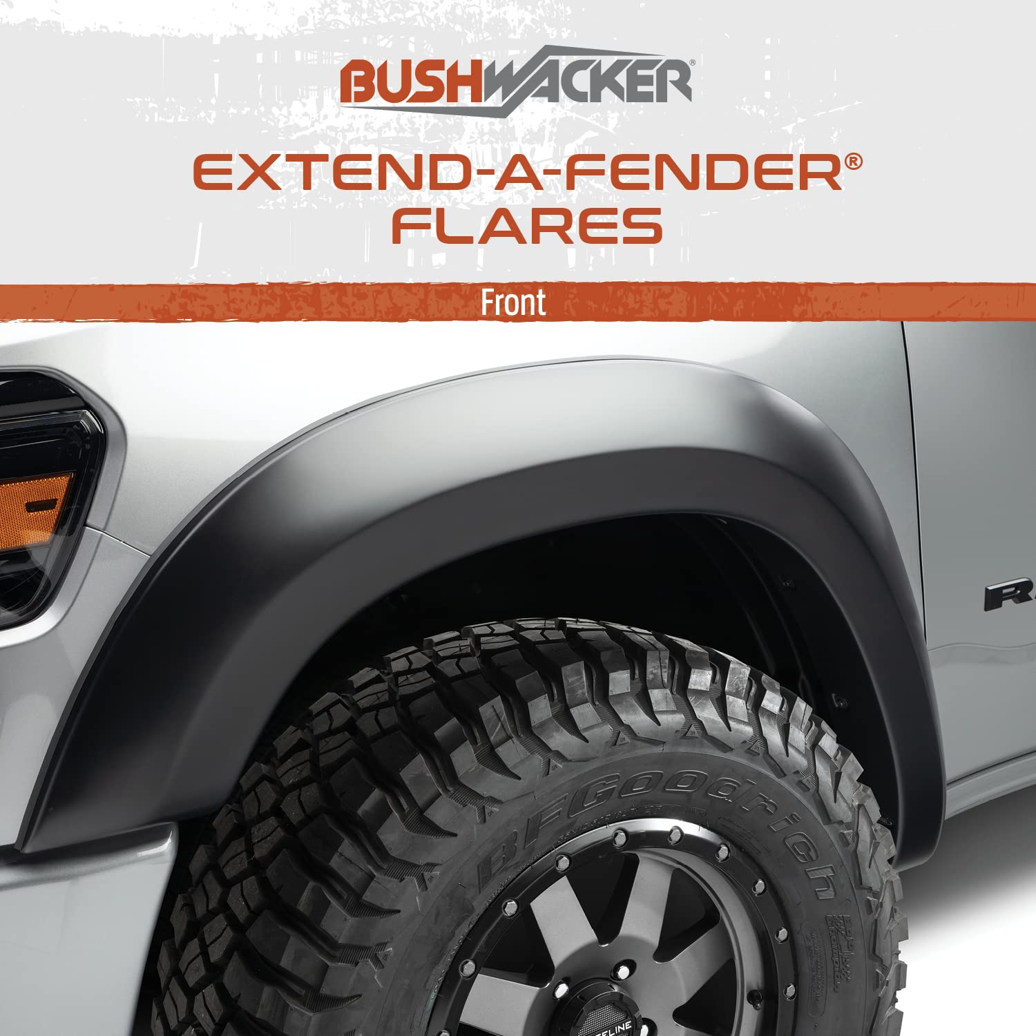 Bushwacker Extend-A-Fender Extended Front Fender Flares | 2-Piece Set, Black, Smooth Finish | 41023-11 | Fits 1994-2003 Chevrole