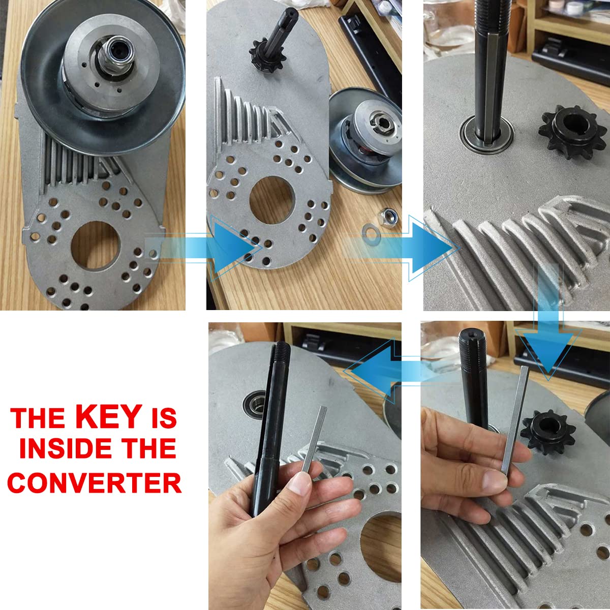 IPARTS EXPERT 212CC Torque Converter Set for 6.5 HP Go Kart - 3/4 10T 12T Comet Clutch, Predator Driver Pulley Replacement
