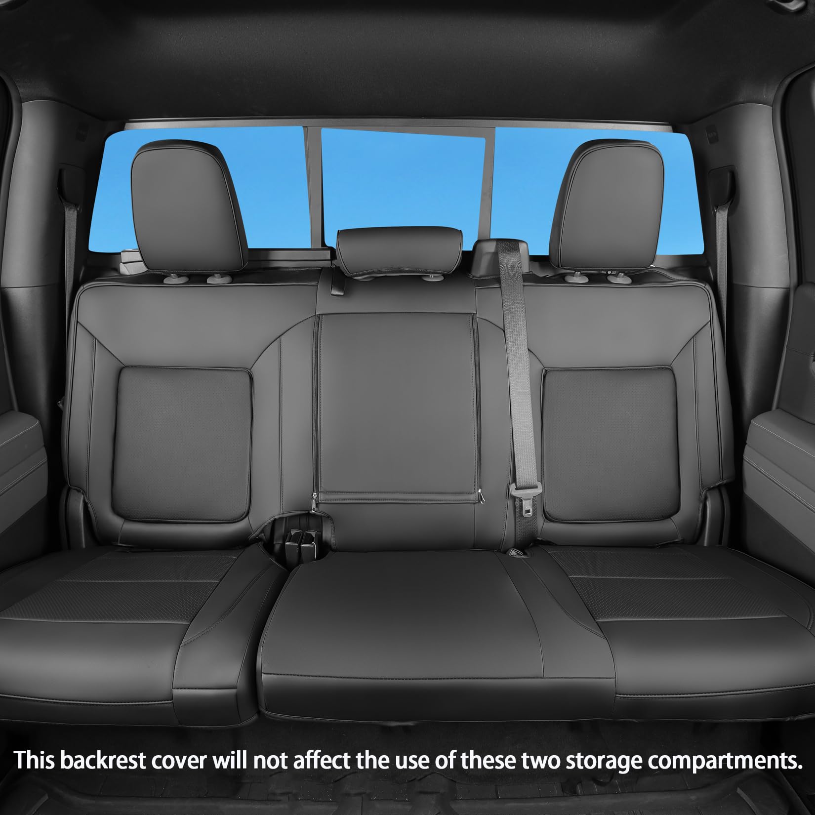 TANDI Faux Leather Seat Covers for Chevy Silverado & GMC Sierra 2019-2025, Full Set (SG-A), Wine Red