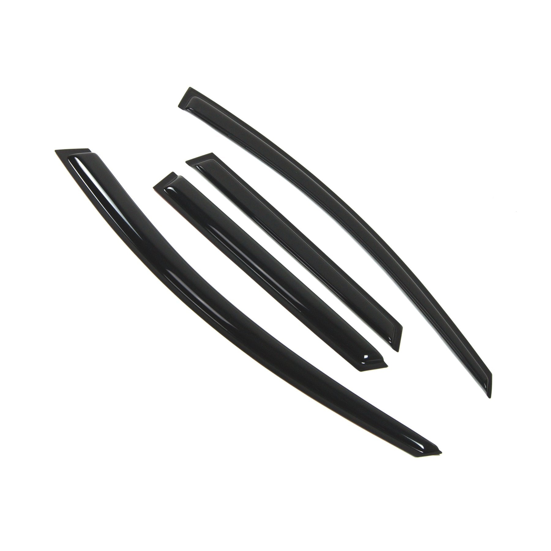 Tuningpros Outside Mount Window Vent Visors Rain Guards Compatible With Mazda 3 Hatchback 2010-2013 | Side Window Wind Deflector