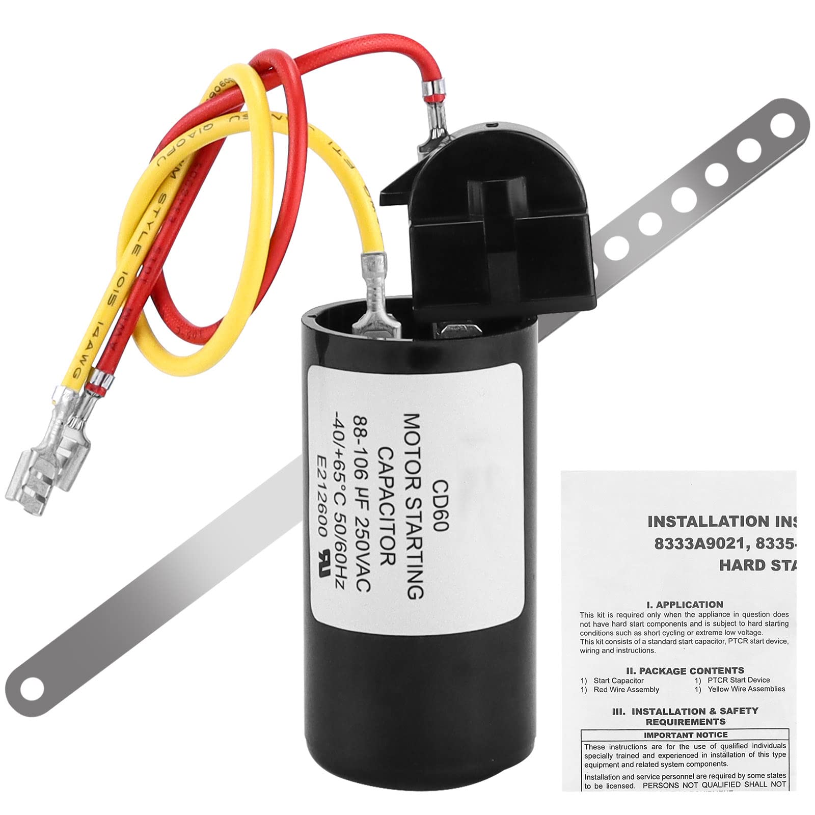 8333A9021 Air Conditioner Capacitor Replacement for Cole-Man Hard Start Kit 8333A9021 PKG 8335-9021 9333-9021 105620-10-70 RV AC Capacitor Start The AC Smoothly by Fetechmate -Like New