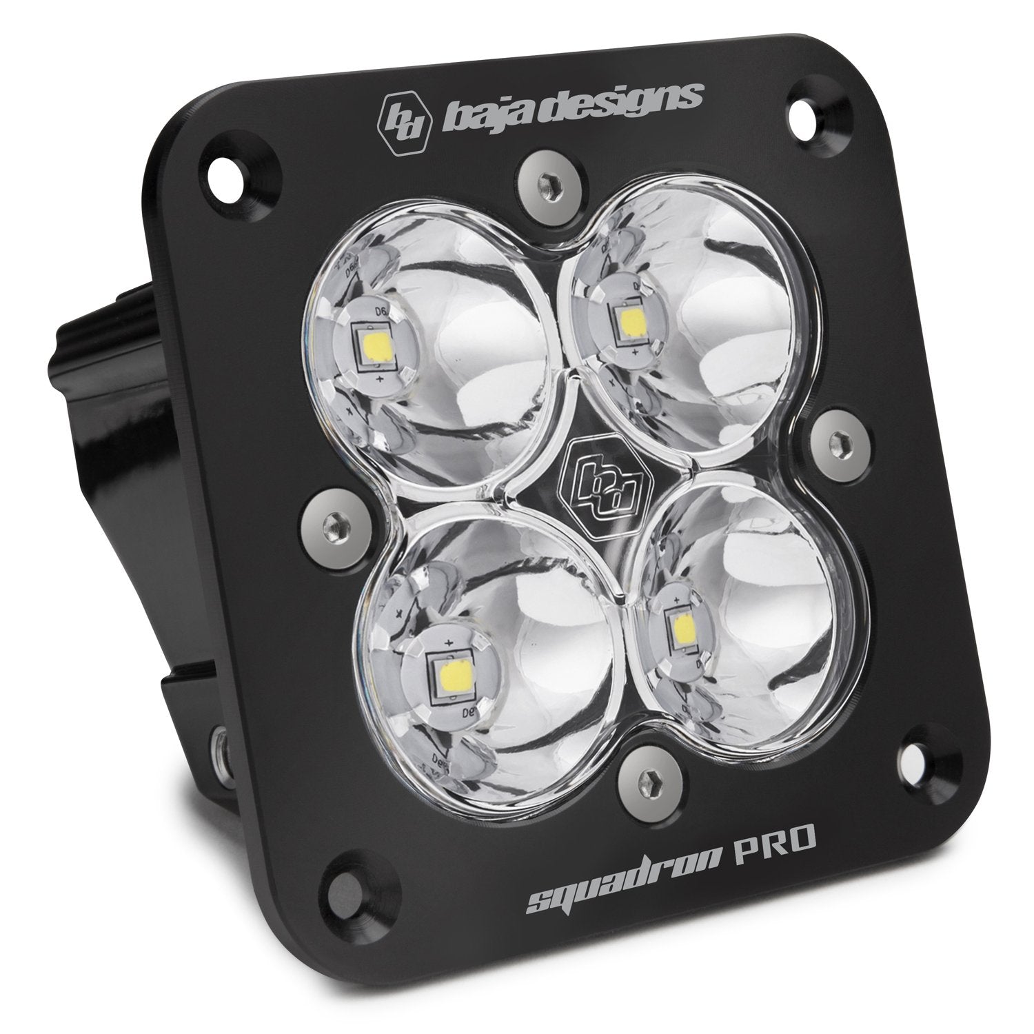 Baja Designs Squadron Pro Black Flush Mount Led Light Pod (Spot; Clear)